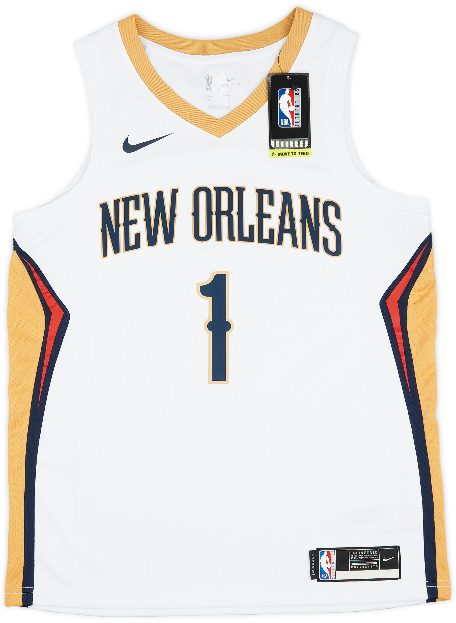 2019-24 New Orleans Pelicans Williamson #1 Nike Swingman Home Jersey (M)