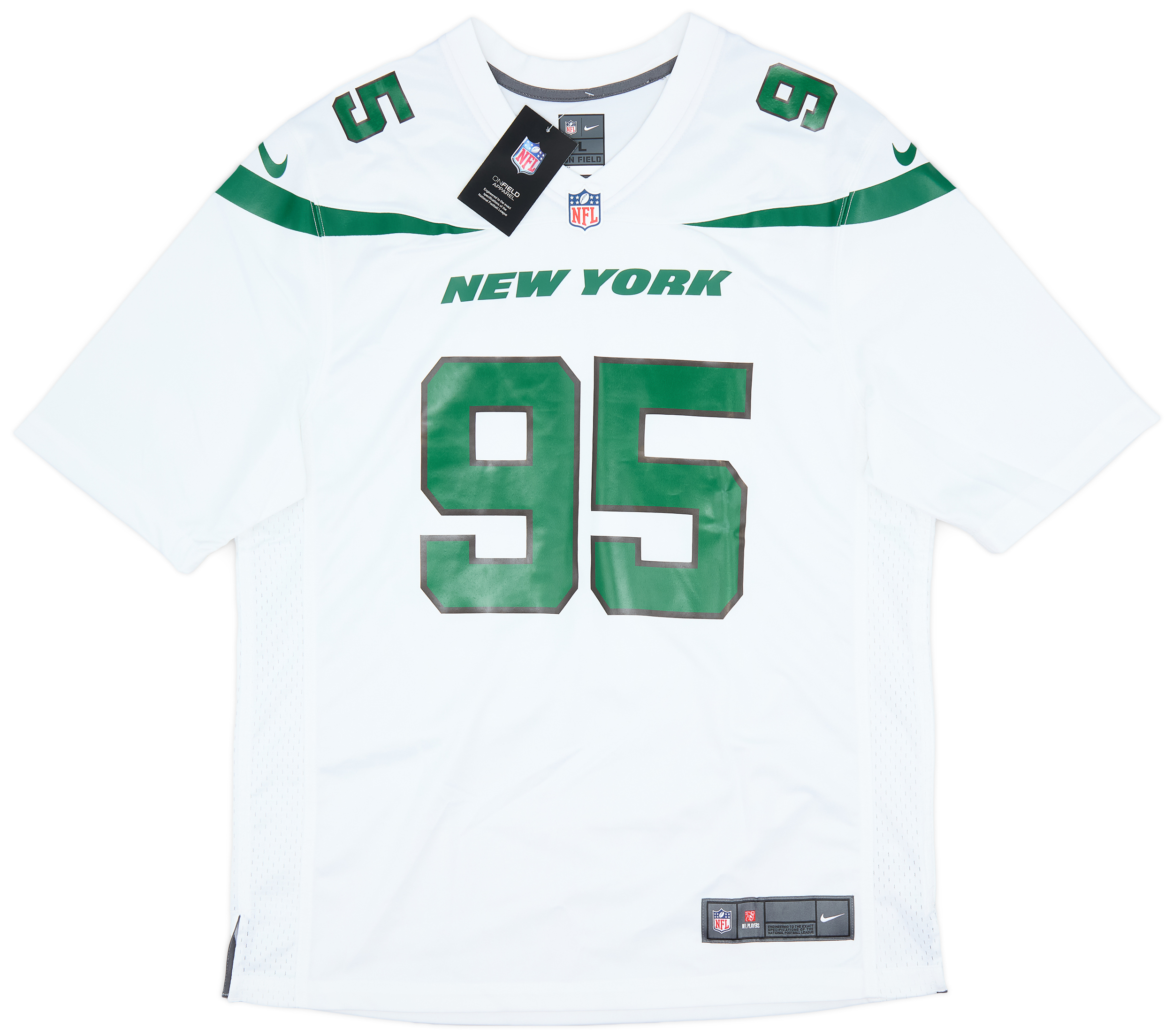 2019-23 New York Jets Williams #95 Nike Game Away Jersey (L)