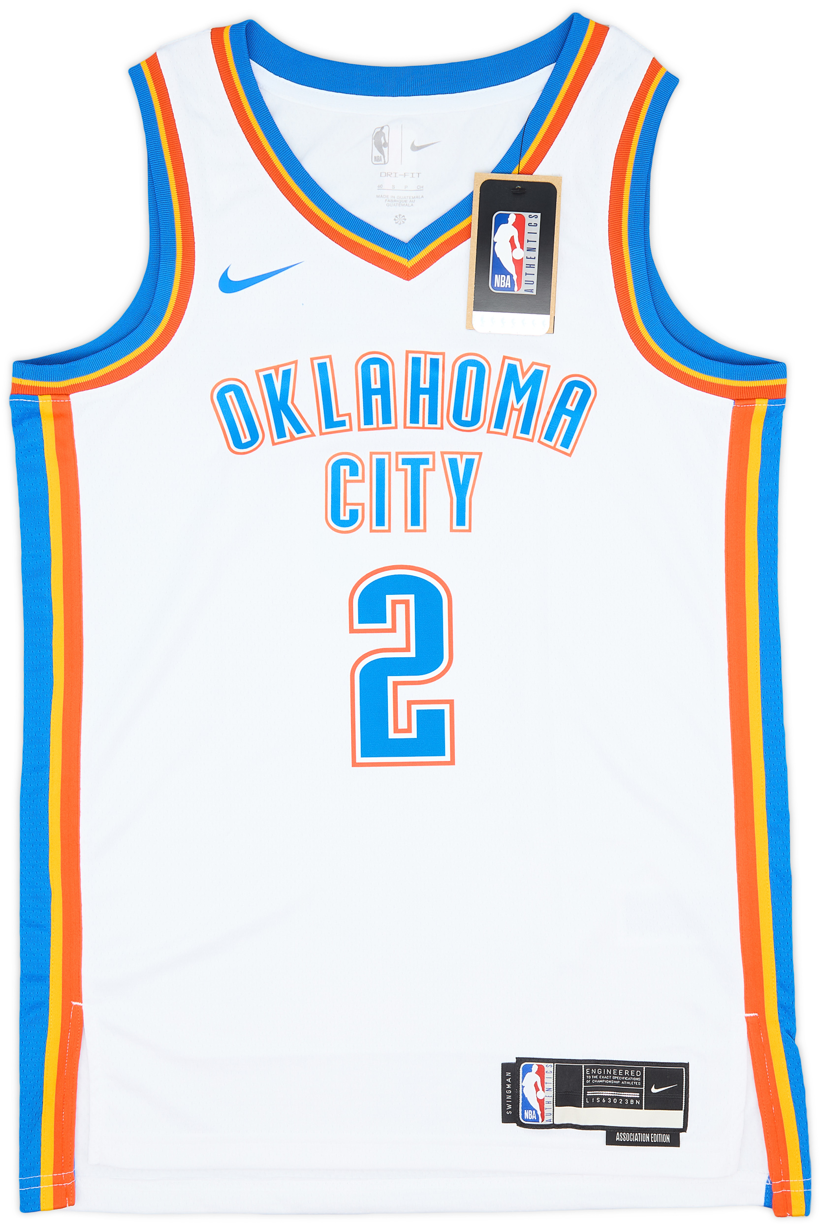 2019-24 Oklahoma City Thunder Shai #2 Nike Swingman Home Jersey (S)