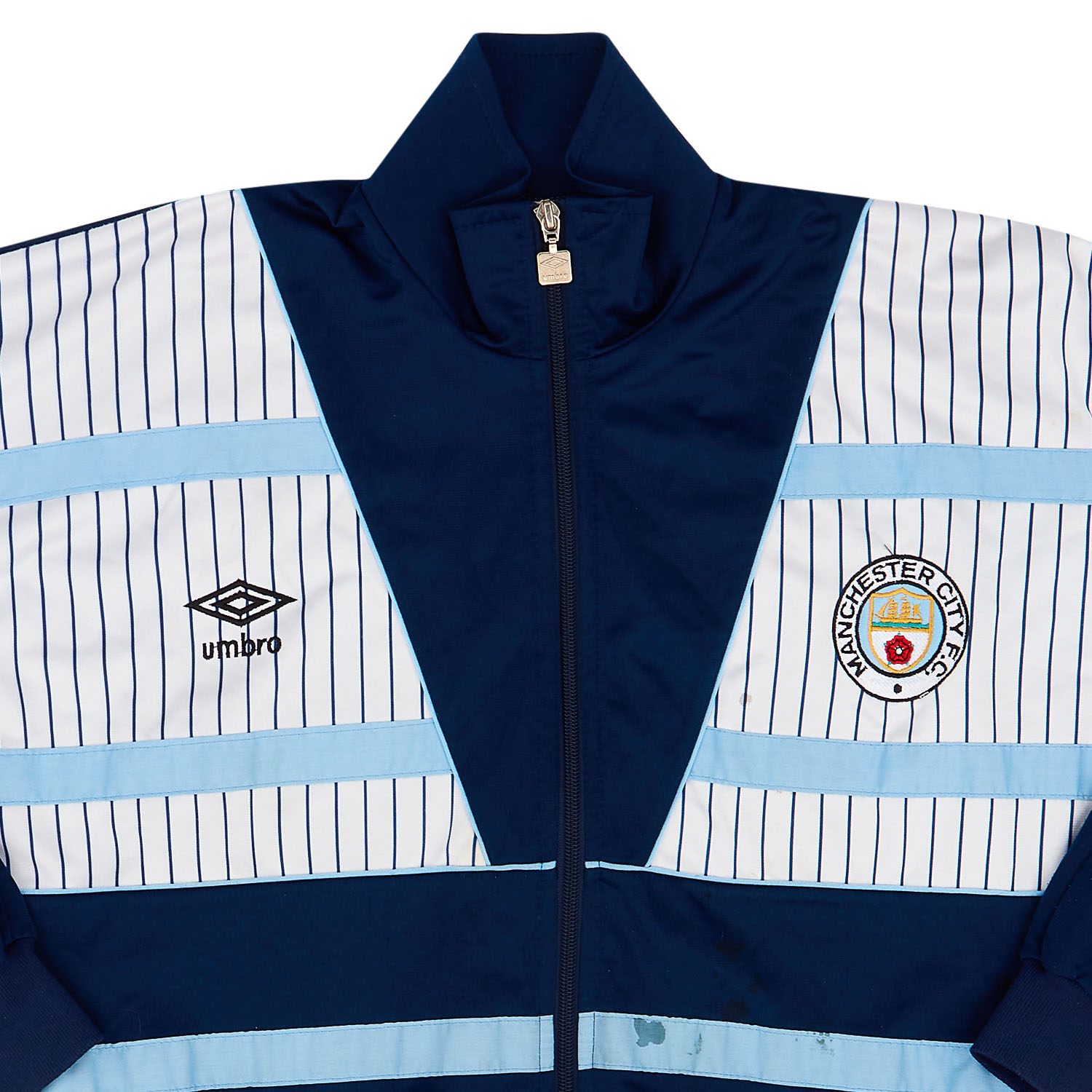 1991-92 Manchester City Umbro Track Top - 6/10 - (S) 1991-92 Manchester City Umbro Track Top - 6/10 - (S)