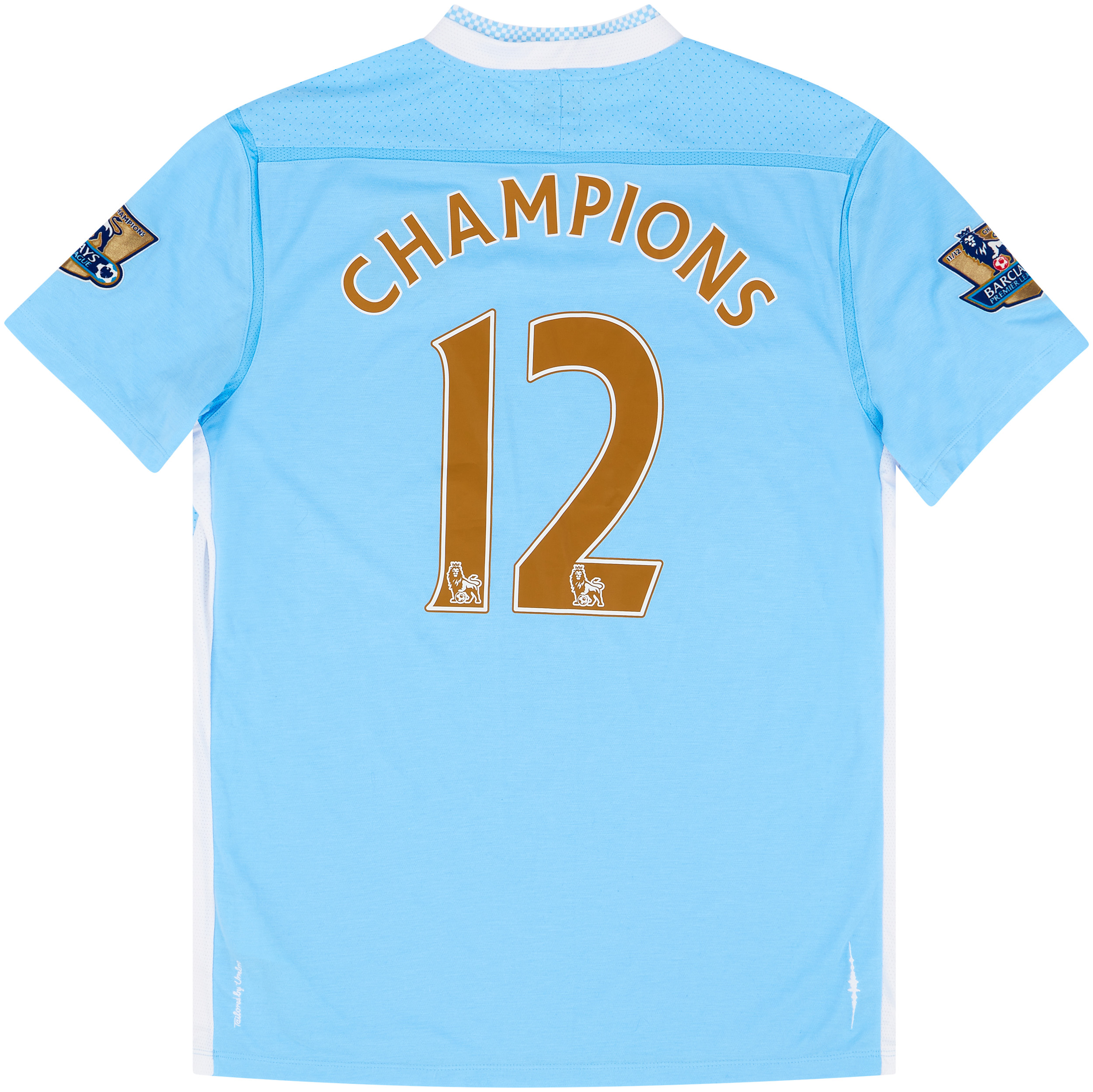 201112 Manchester City Home Shirt Champions 12 Excellent 8/10 (L)