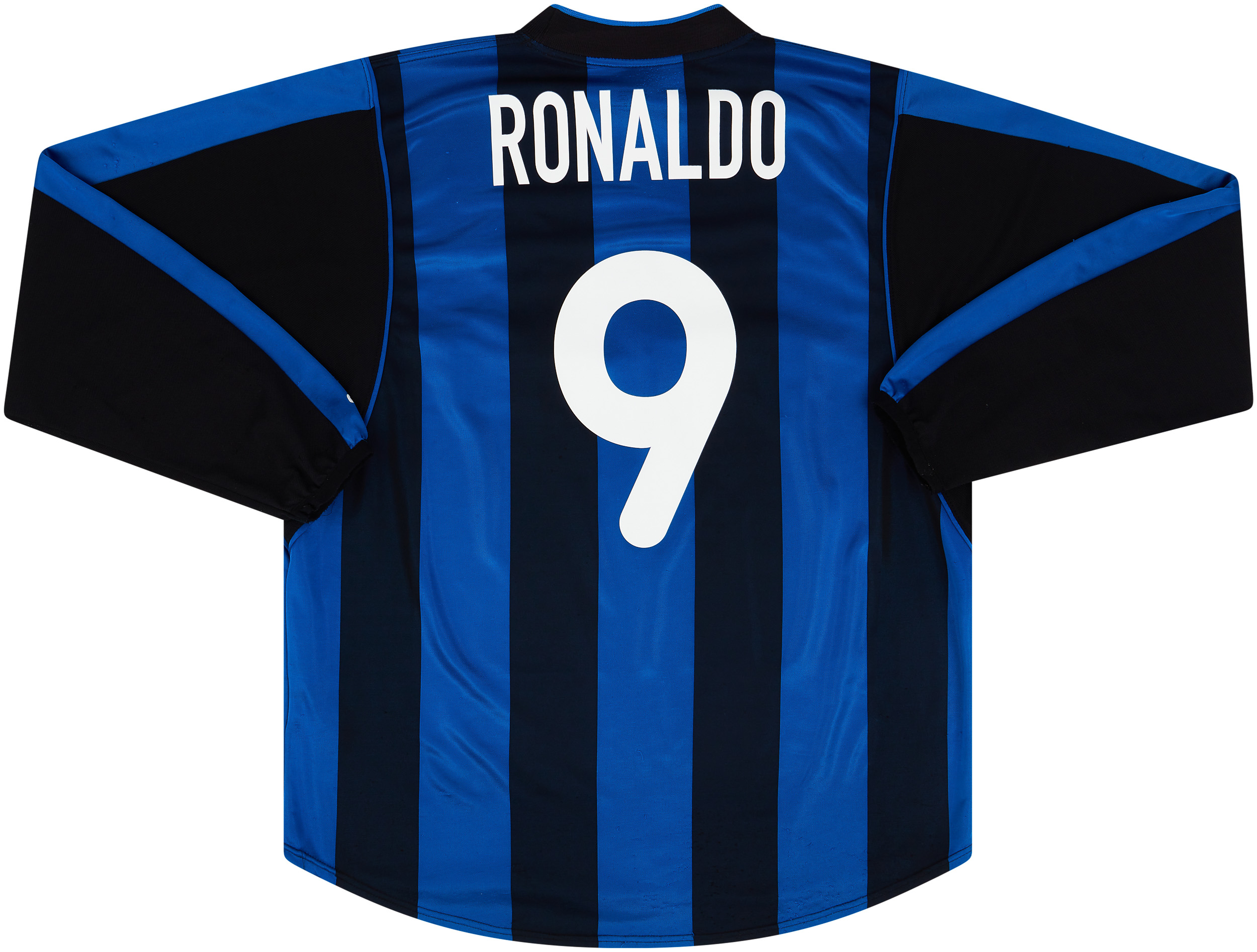 200001 Inter Milan Home L/S Shirt Ronaldo 9 Good 5/10 (XL)