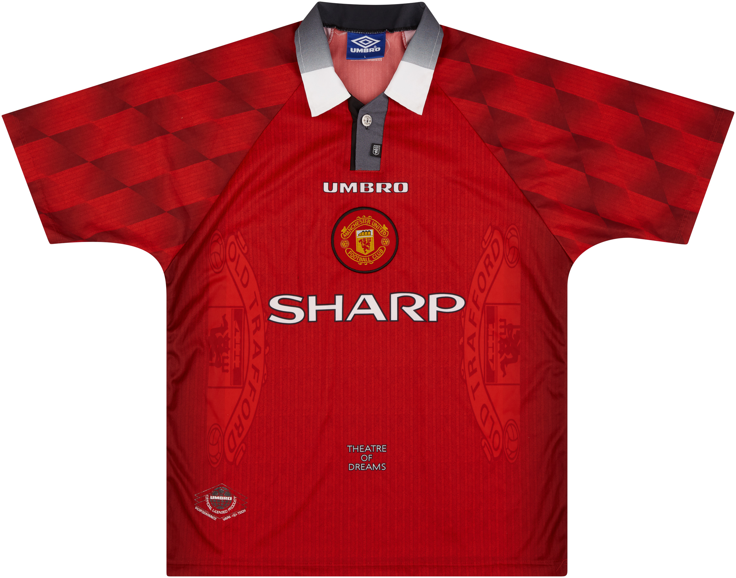 1996-98 Manchester United Home Shirt - 6/10 - (L)
