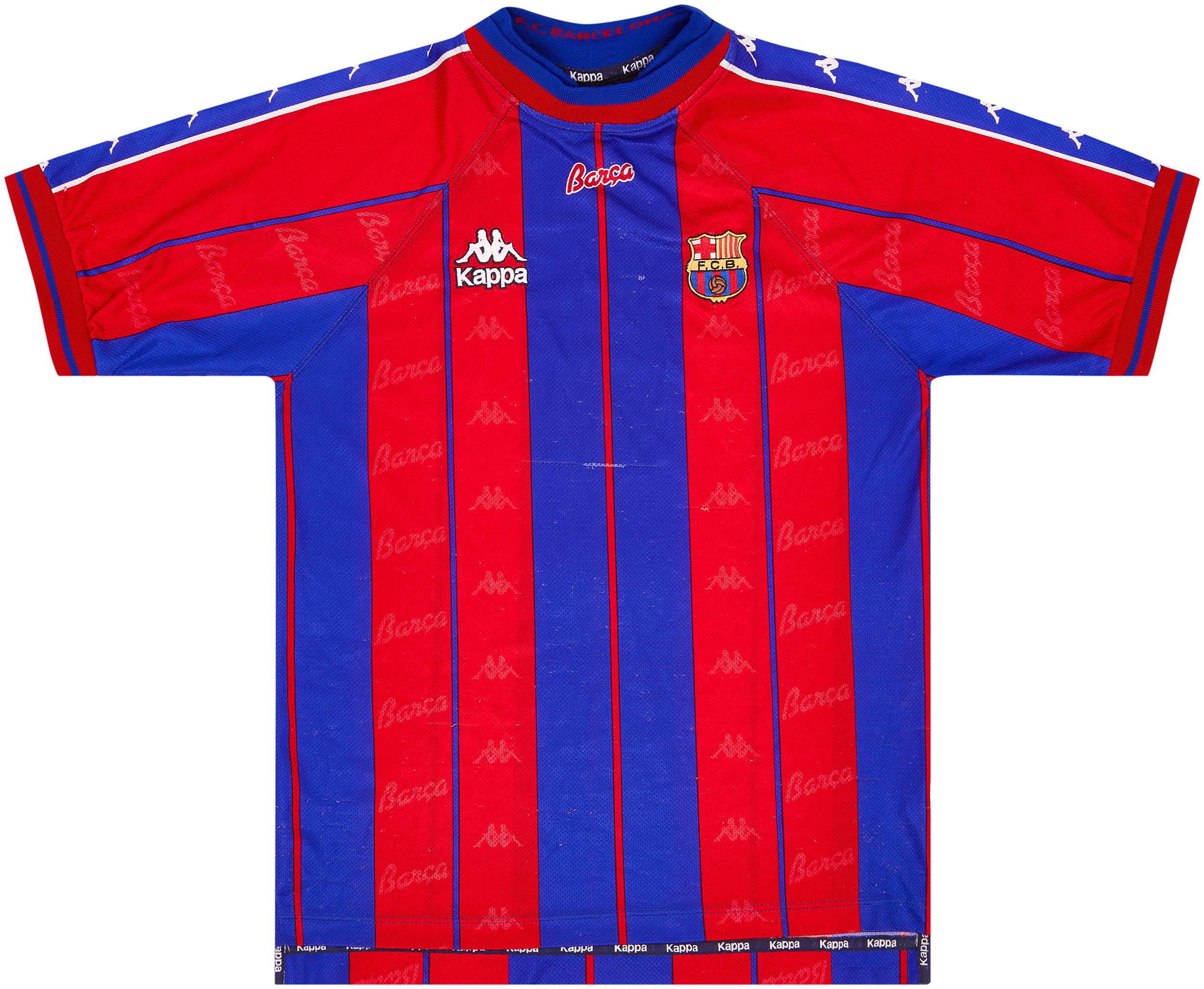 Maillot Vintage FC Barcelone 1997/98 – Kappa, Taille L, Bleu – Homme