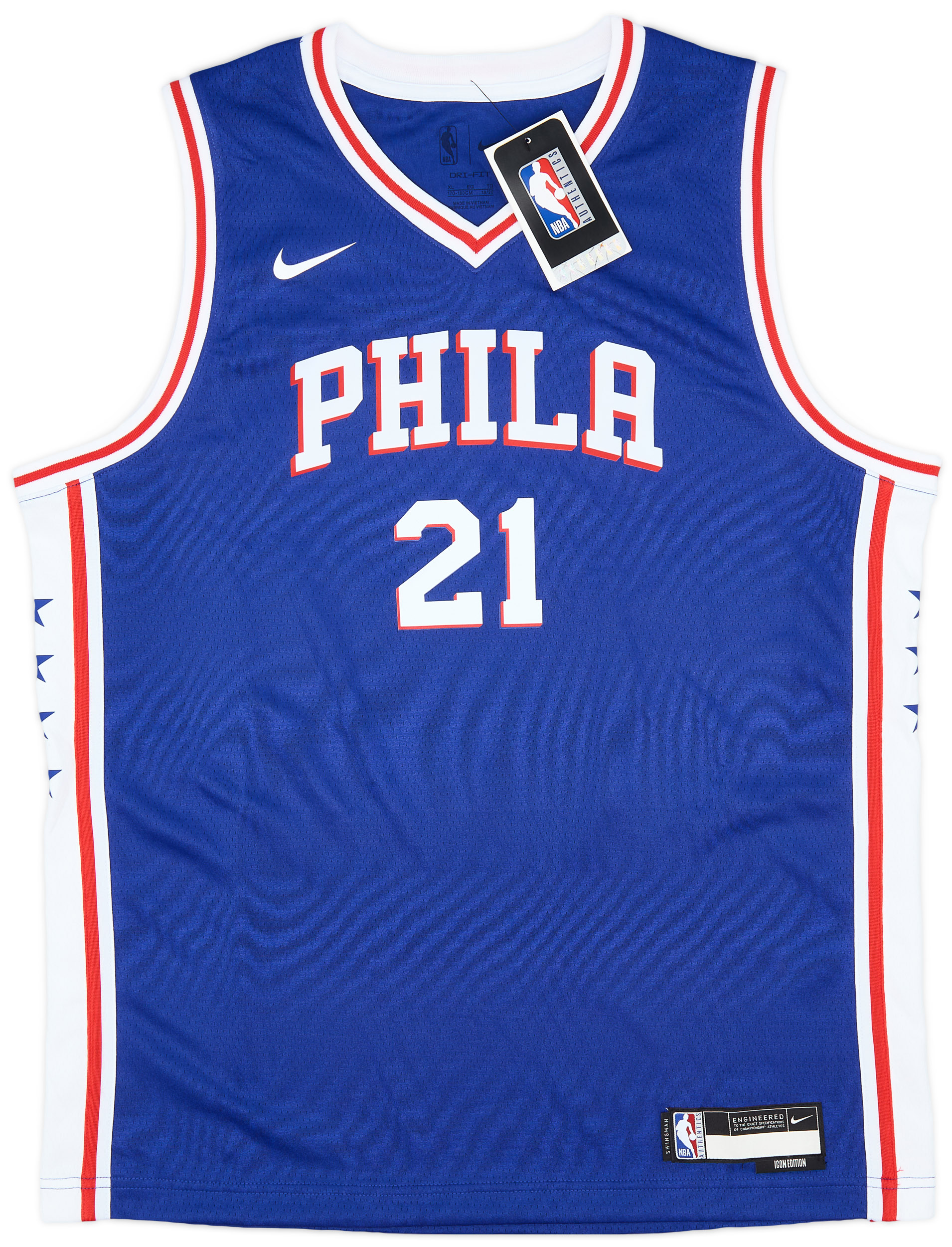 2017-24 Philadelphia 76ers Embiid #21 Nike Swingman Away Jersey (XL.Kids)