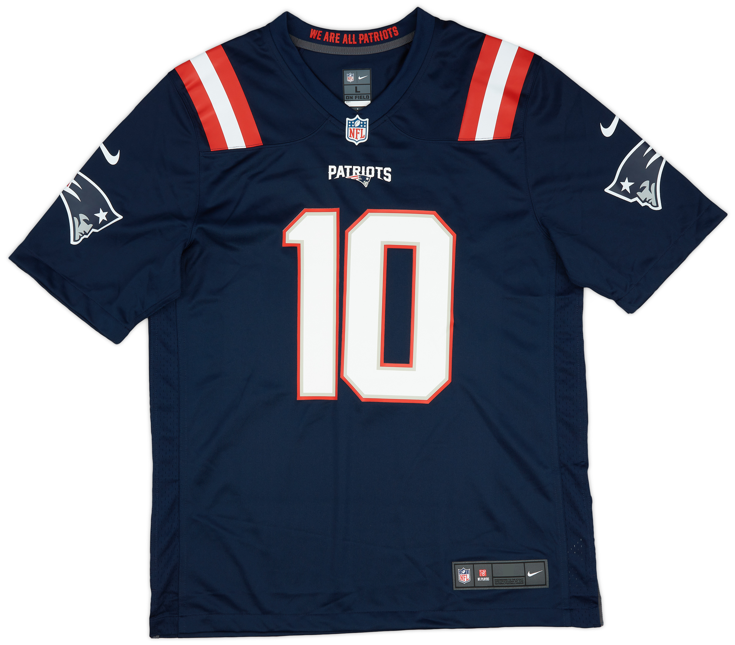 2021-23 New England Patriots Jones #10 Nike Game Home Jersey (M)
