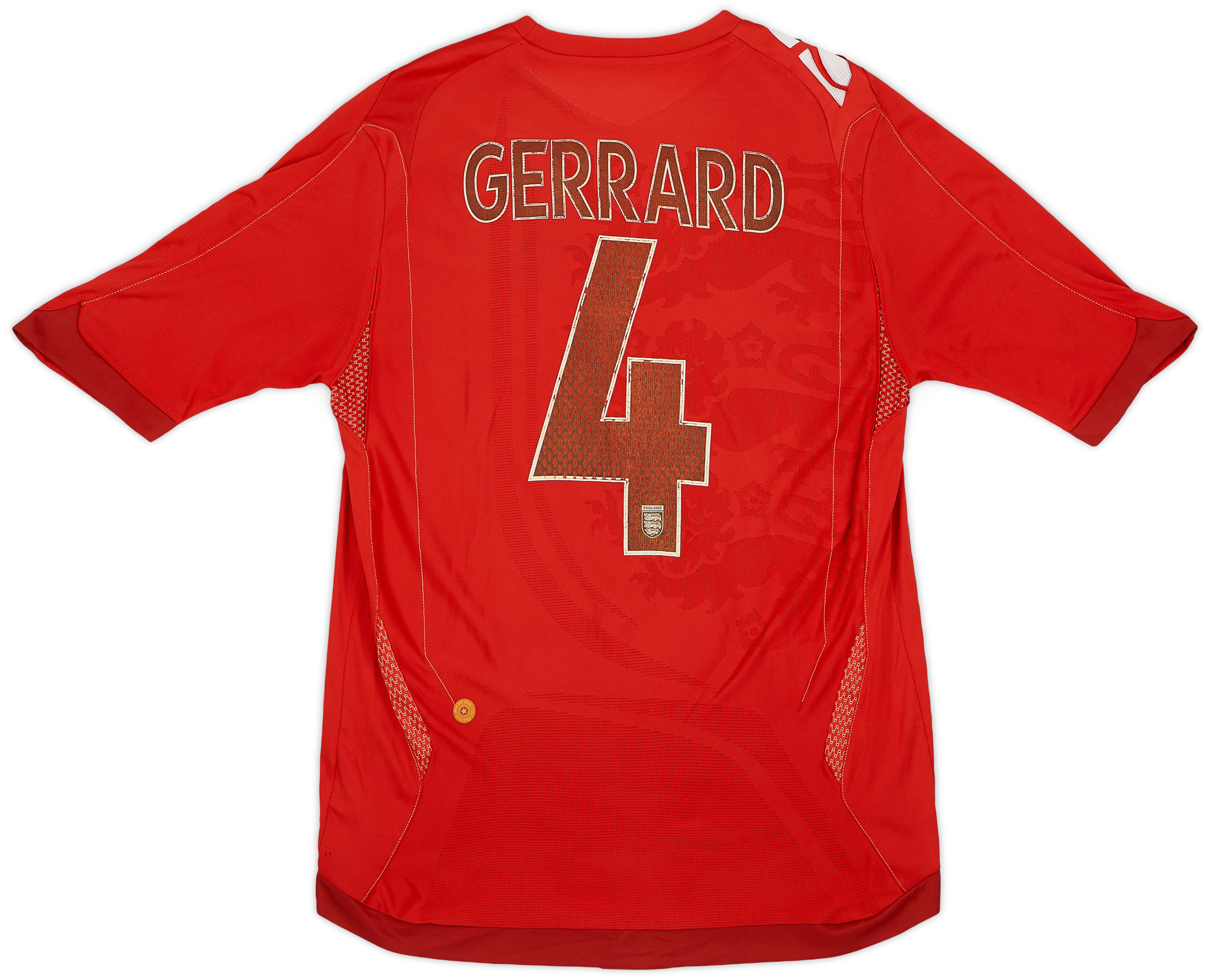 UMBRO ENGLAND 2008 AWAY `BECKHAM`JERSEY RED - Soccer Plus
