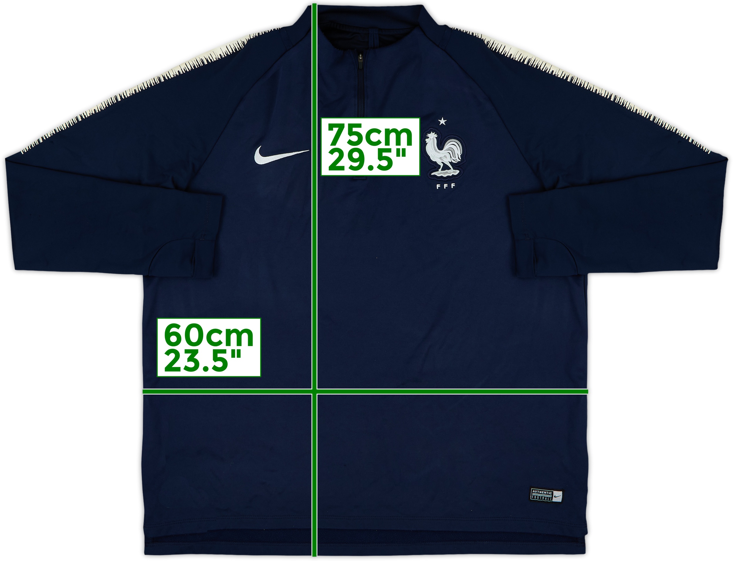 2018-19 France Nike 1/4 Zip Drill Top - 8/10 - (XL)
