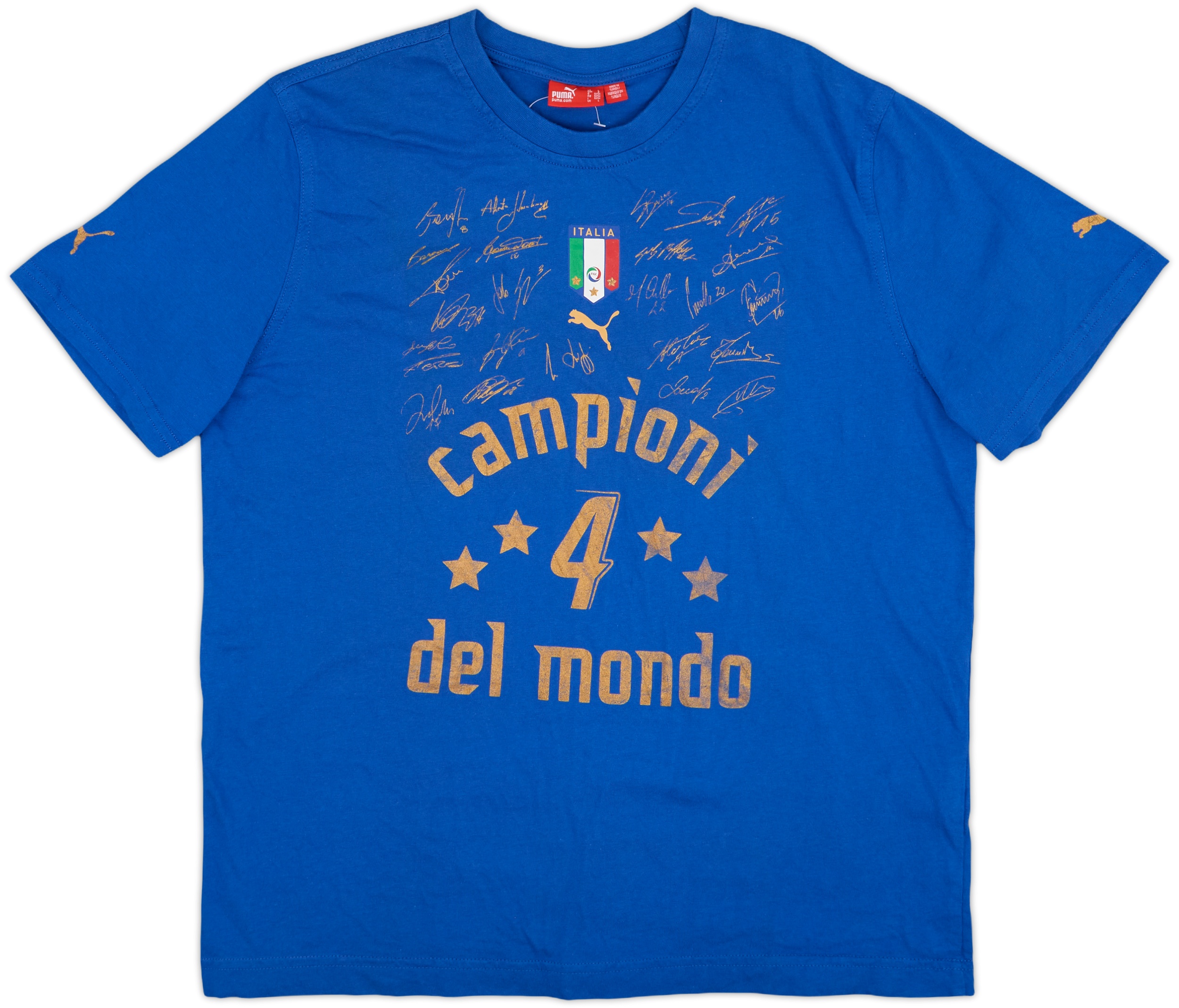 Puma イタリア代表 FIFAワールドカップ2006 シャツ 海外Mサイズ Materazzi #23 ITALIA ITALY World CUP Champions 2006 jersey