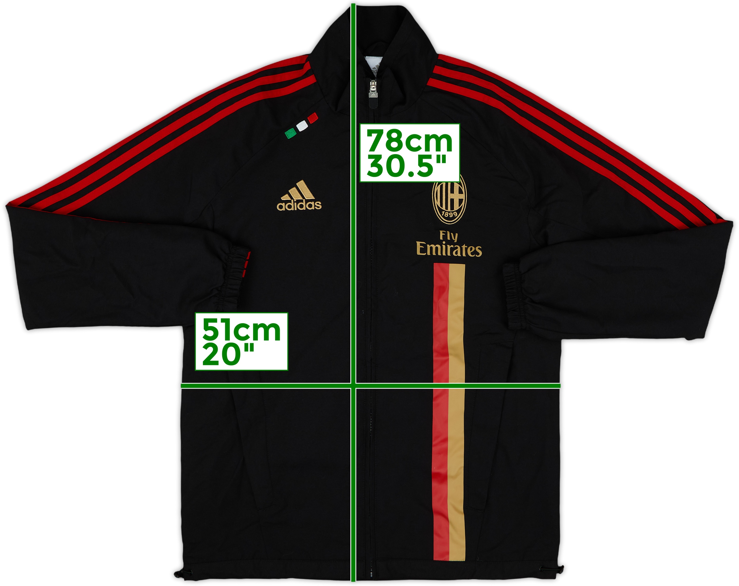 2011-12 AC Milan adidas Track Jacket - 8/10 - (XL)