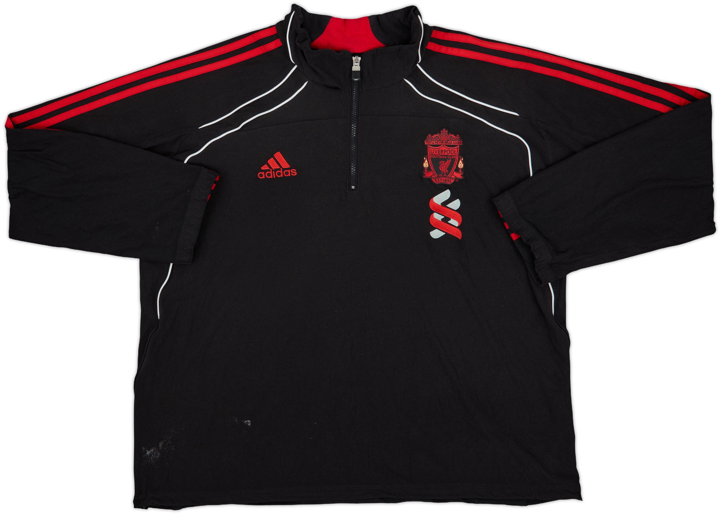 2010-11 Liverpool adidas 1/4 Zip Fleece Track Jacket - 6/10