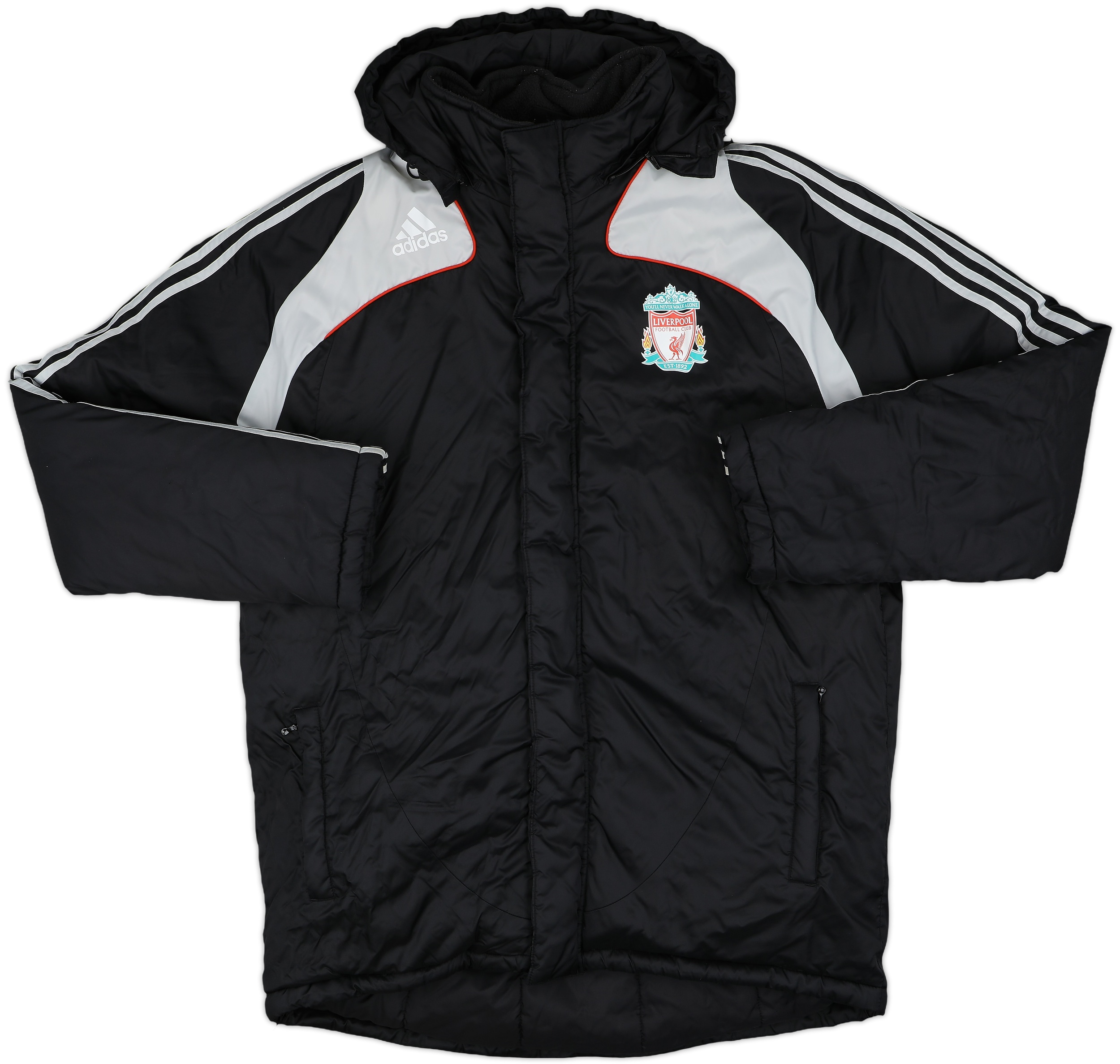 ウェア 09-10 Liverpool adidas Padded Bench Coat 2008-09 Liverpool adidas Padded Bench Coat - 9/10 - (L/XL)