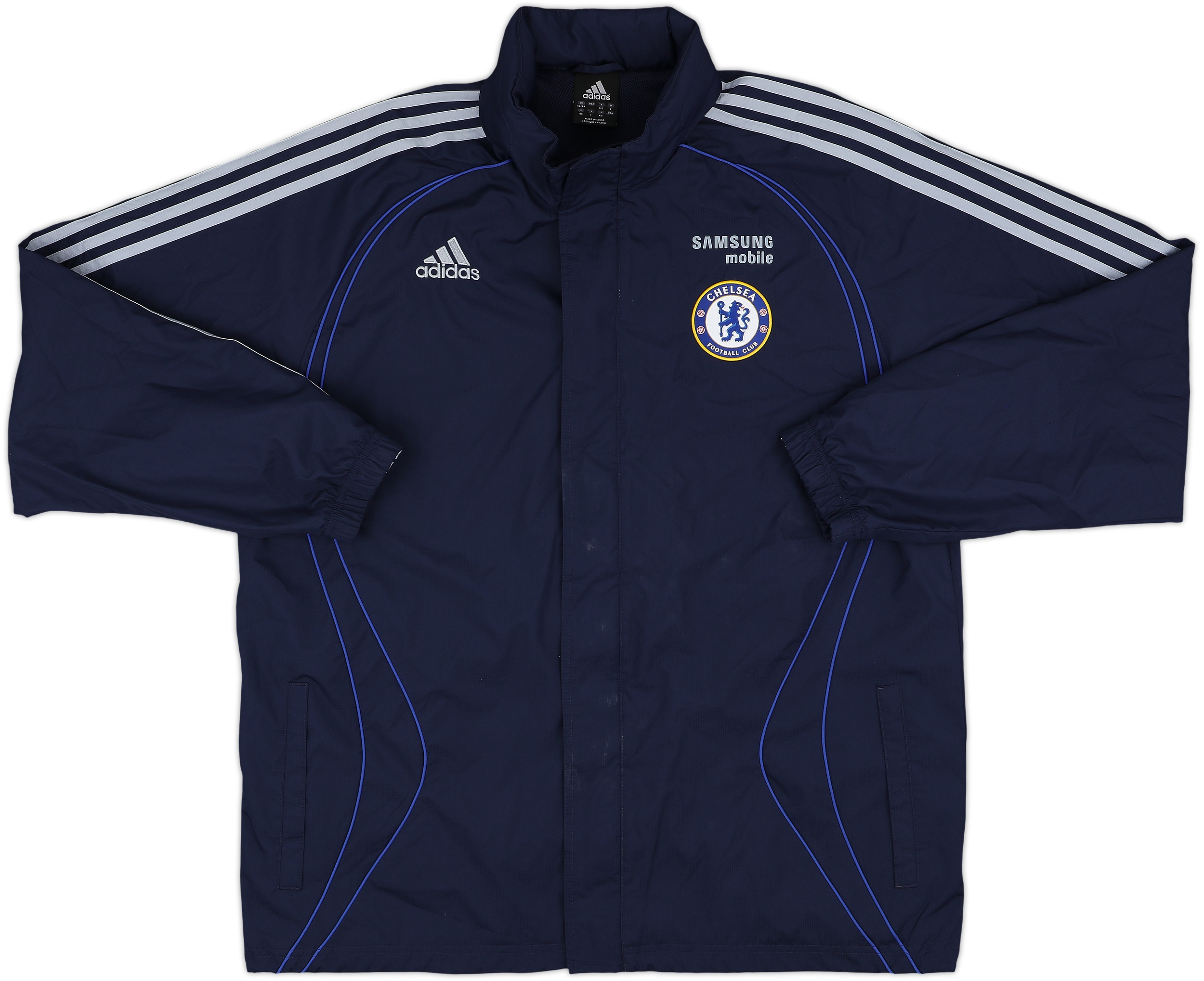 Adidas Chelsea Football Jacket Soccer Track Top Blue Mens