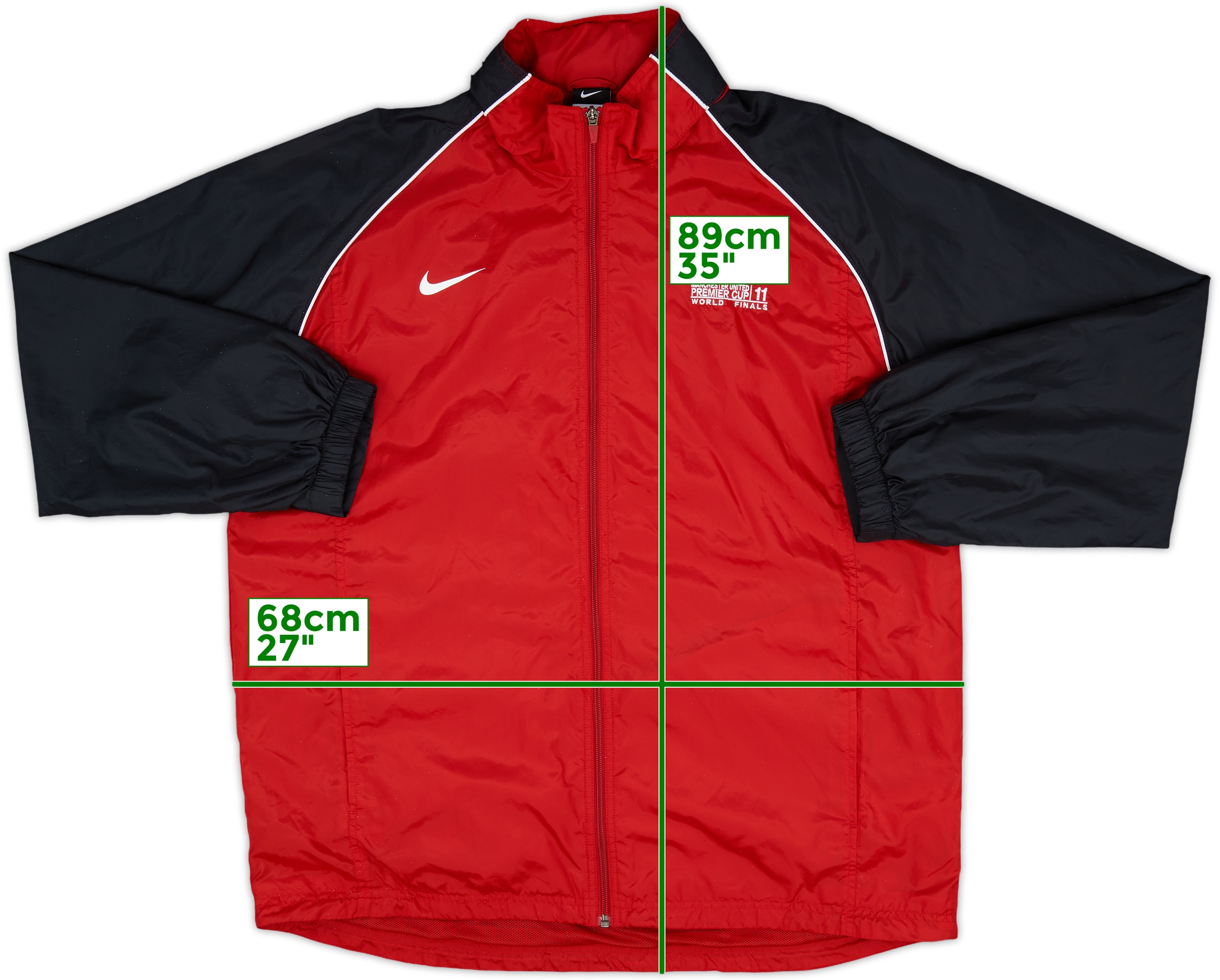 Rare Nike Manchester United White L Football Soccer Jacket