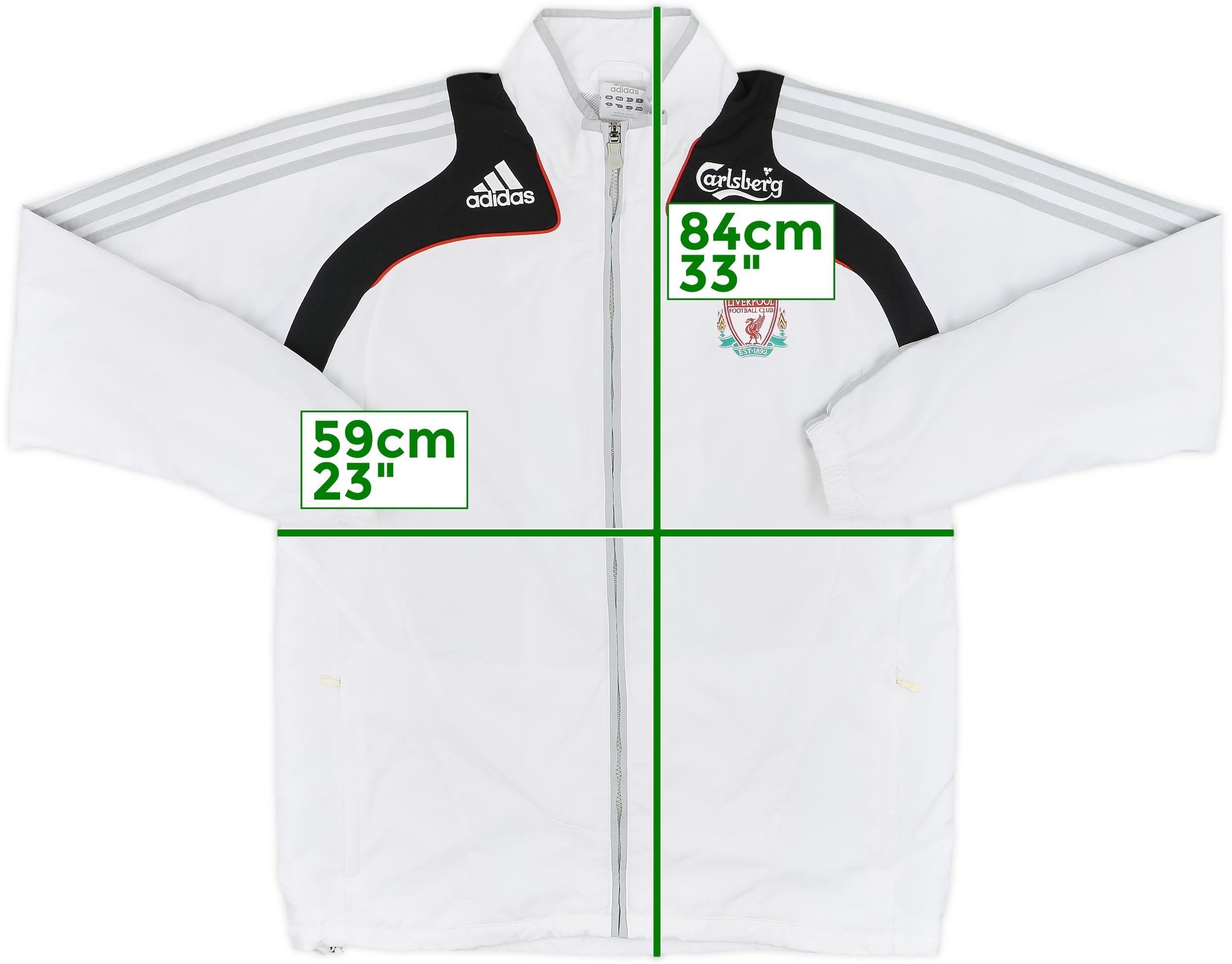 2008-09 Liverpool adidas Track Jacket - 9/10 - (L)