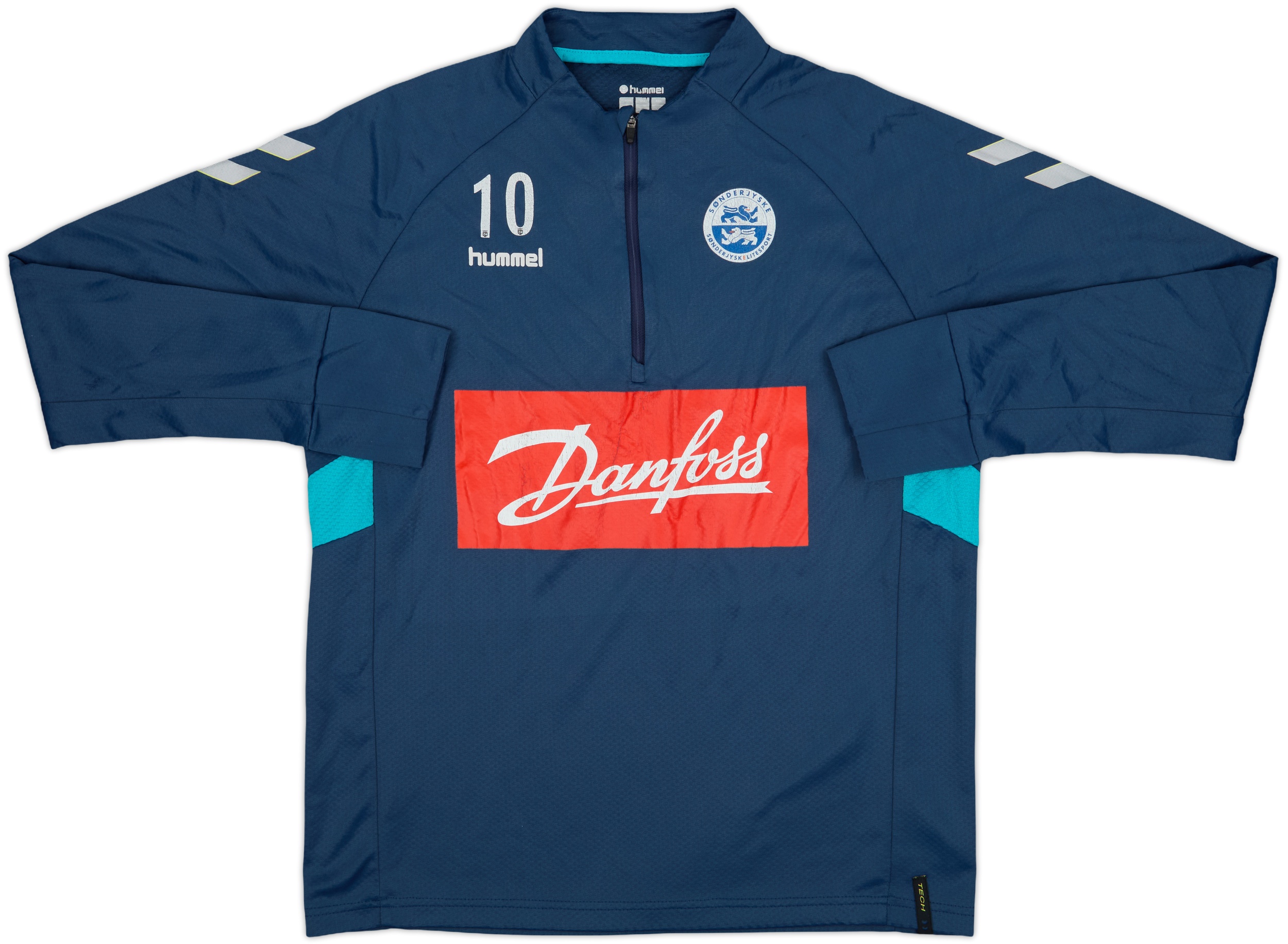2019-20 Sonderjyske Hummel Player Issue 1/4 Zip Drill Top