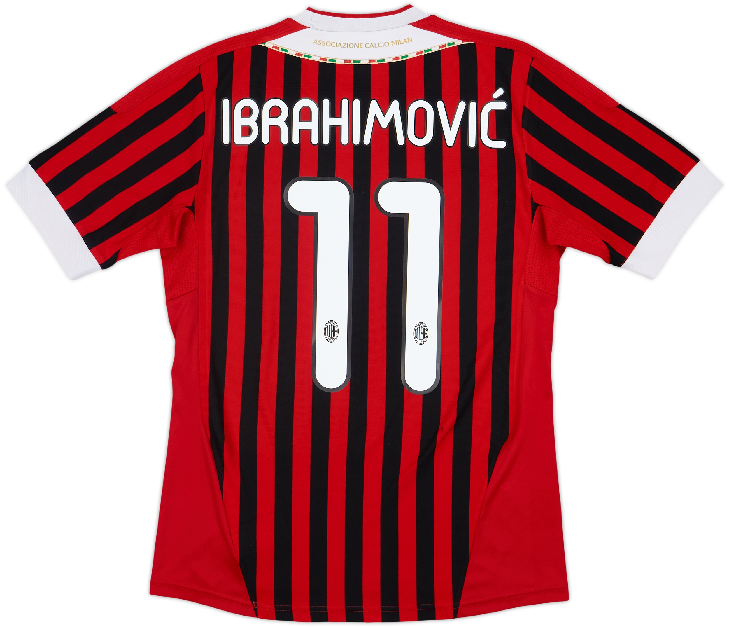 2011-12 AC Milan Home Shirt Ibrahimovic #11 - 7/10 - (S)