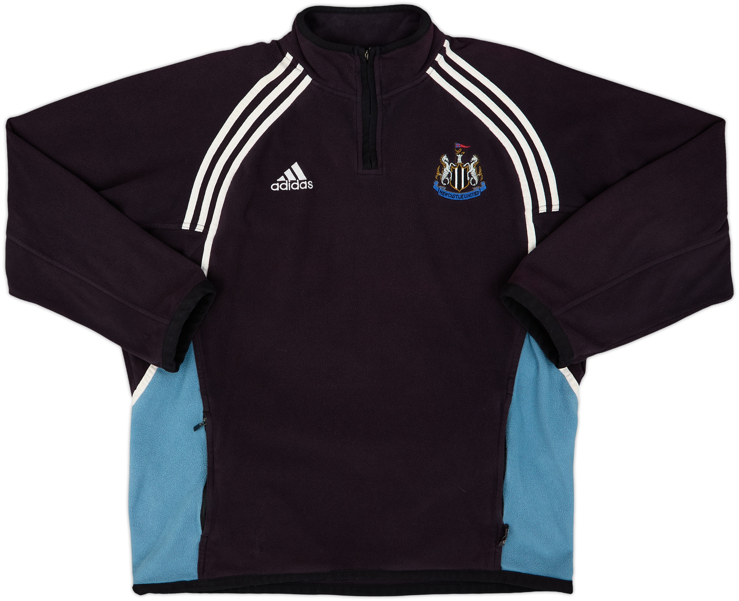 2001-02 Newcastle United adidas 1/4 Zip Fleece Top - 5/10 - (L)
