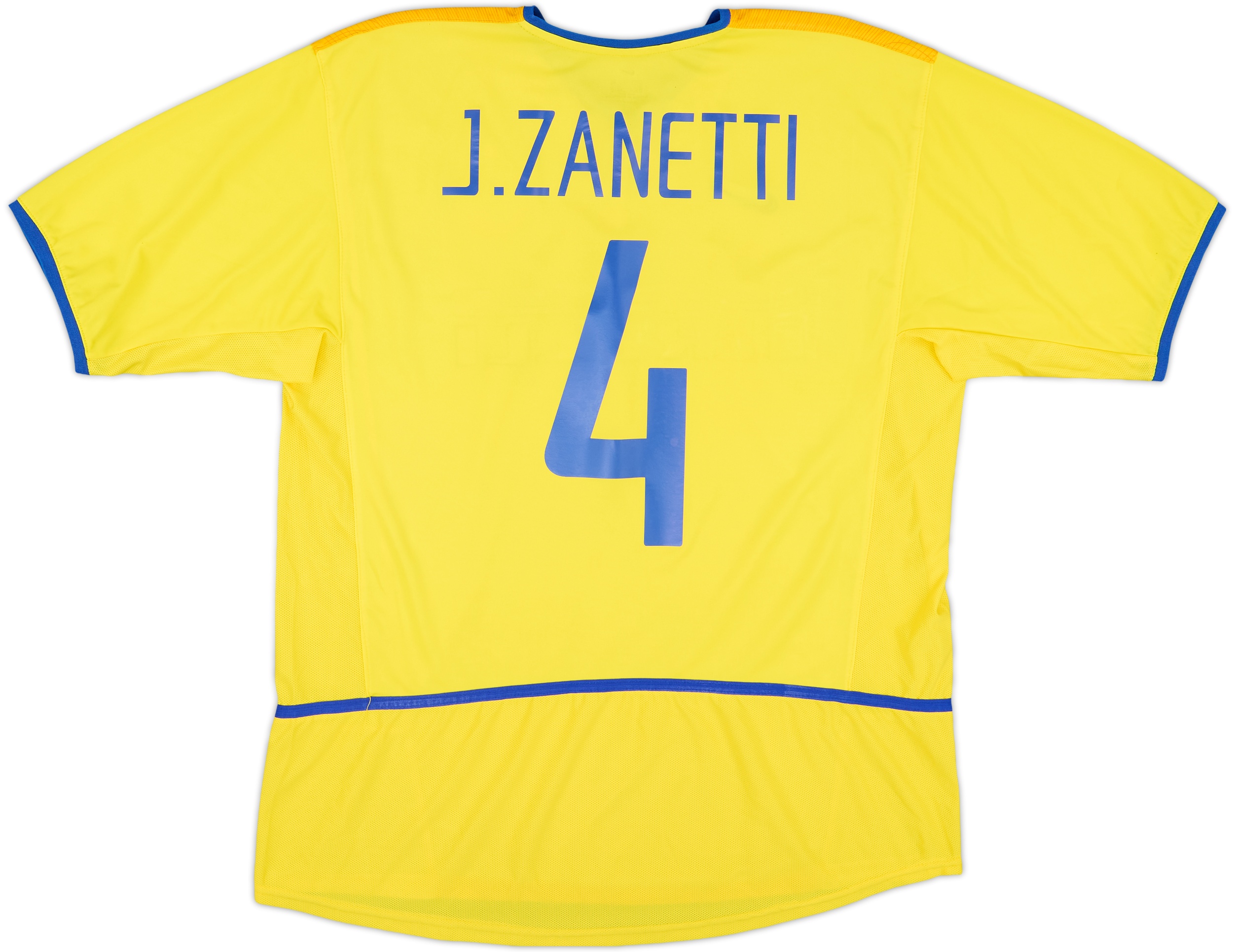 ウェア inter 2003 2004 HOME 2003-04 Inter Milan Home Shirt J.Zanetti #4 - 5/10 - (XL)