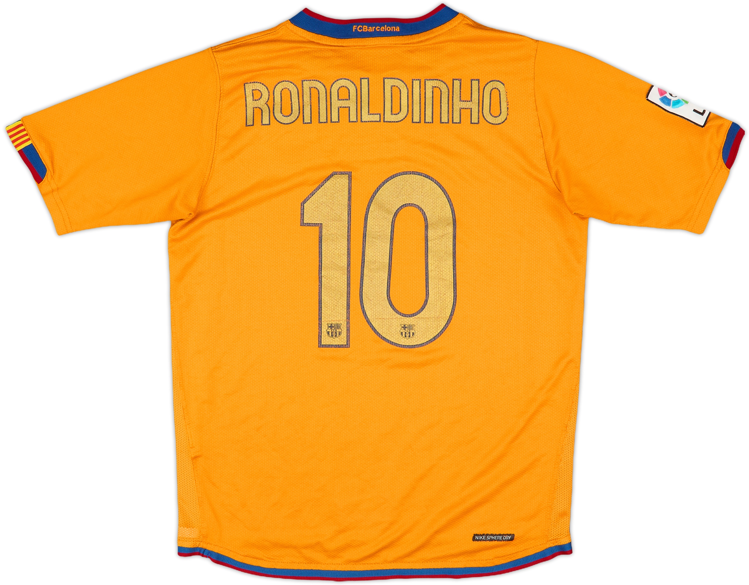 2006-08 Barcelona Away Shirt Ronaldinho #10 - 4/10 - (L.Boys)