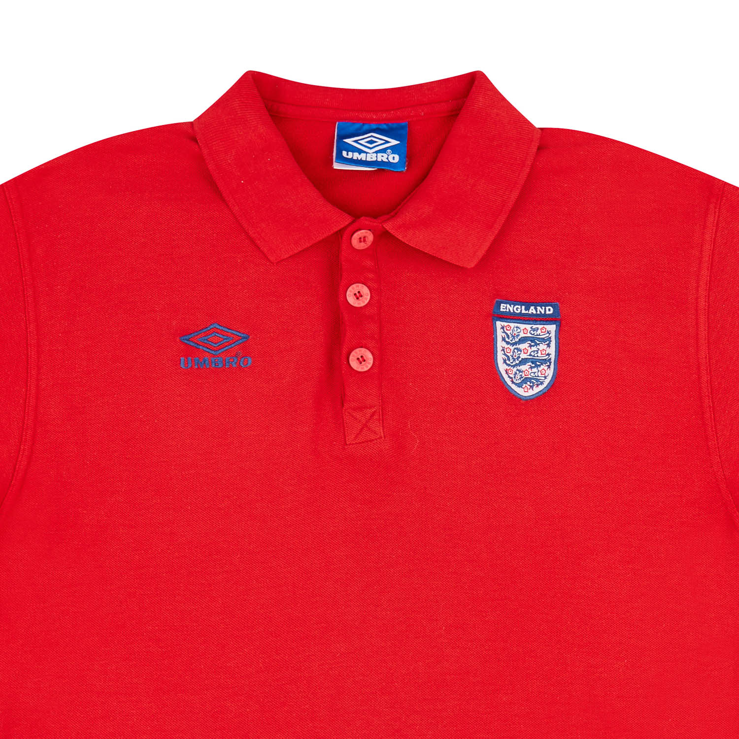1990s England Umbro Polo Shirt - 8/10 - (XL)