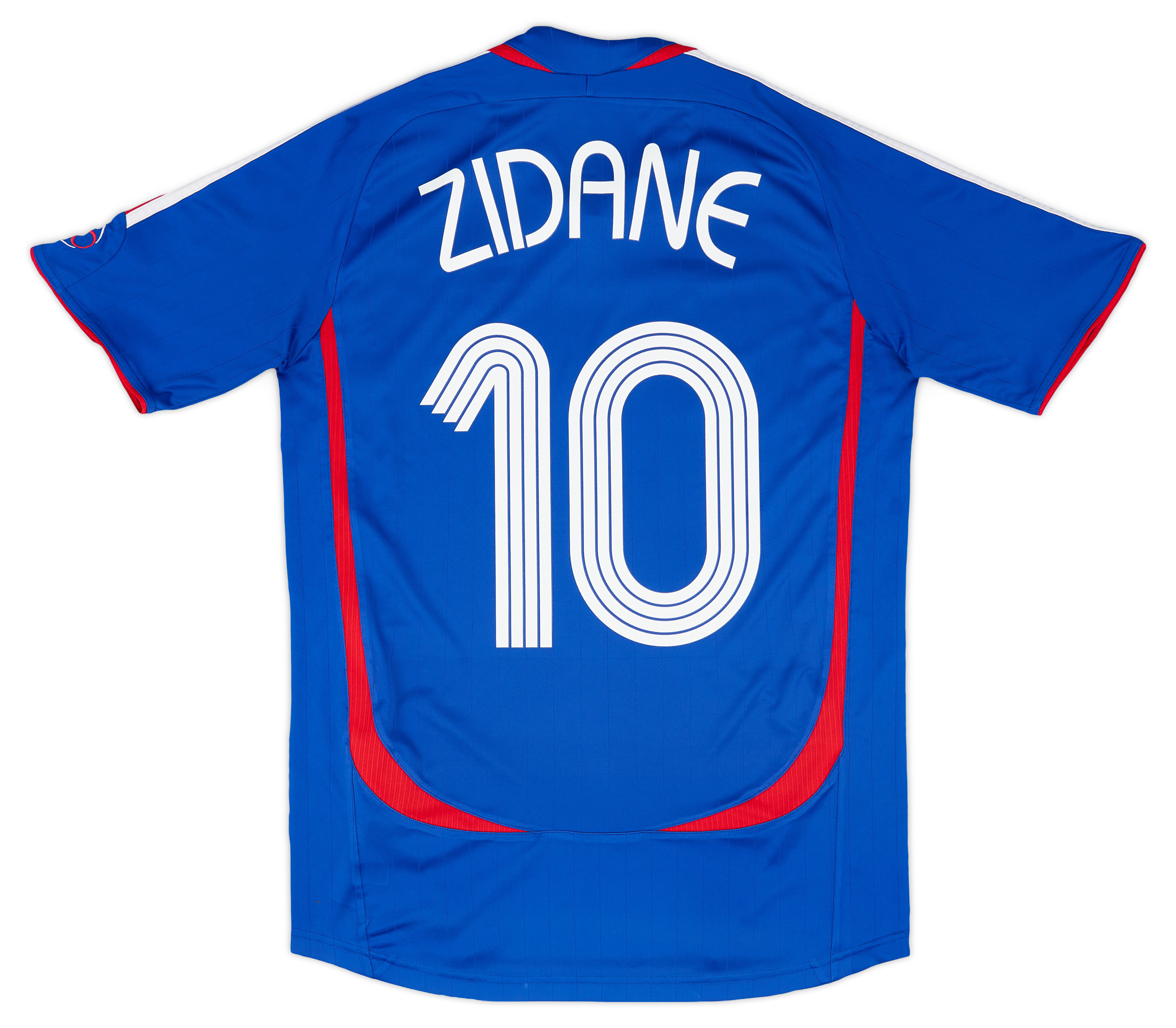 Flocage ZIDANE #10 Maillot bleu France FFF + Patch Coupe du Monde 2006