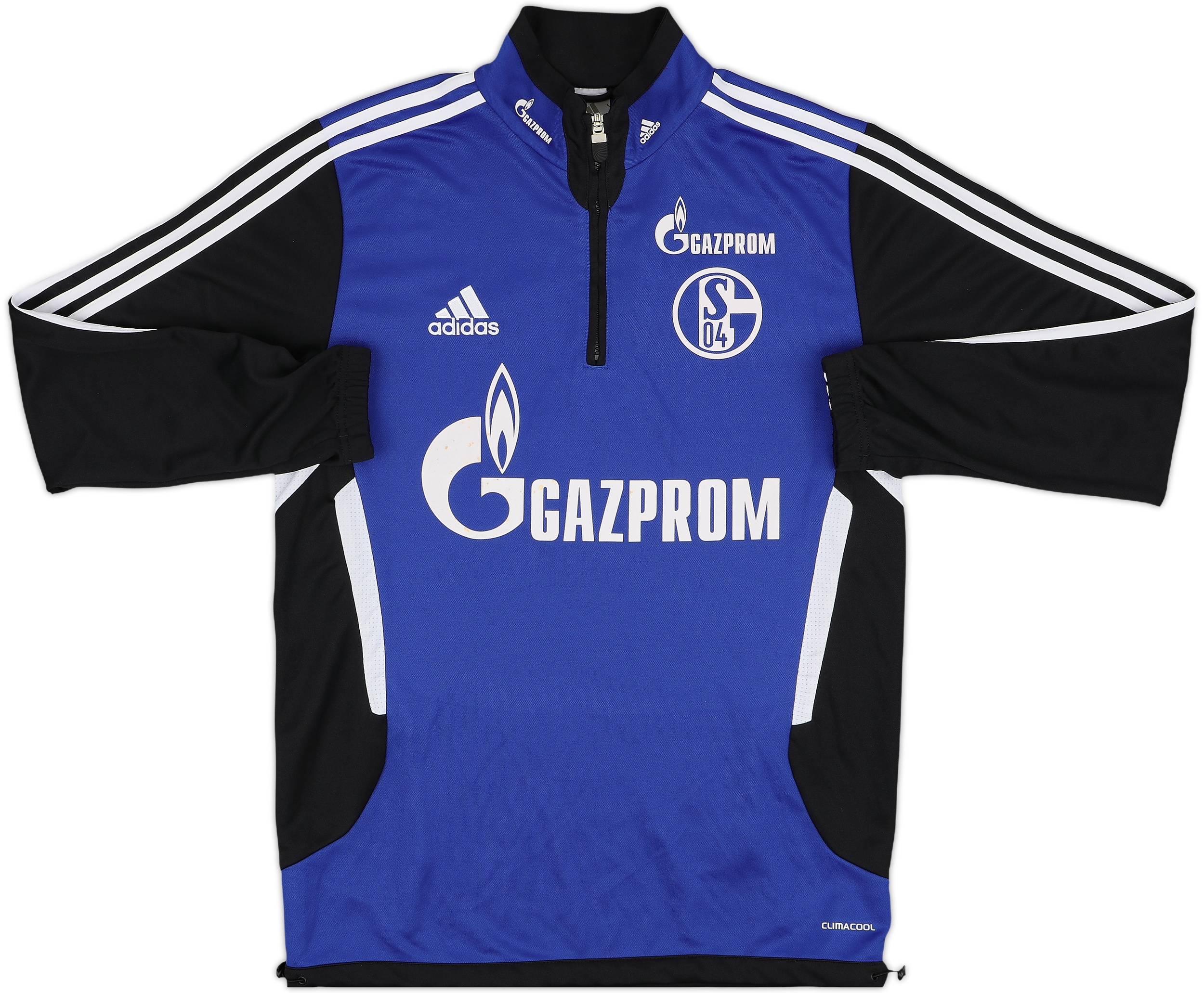 2012-13 Schalke adidas 1/4 Zip Drill Top - 7/10 - (M/L)