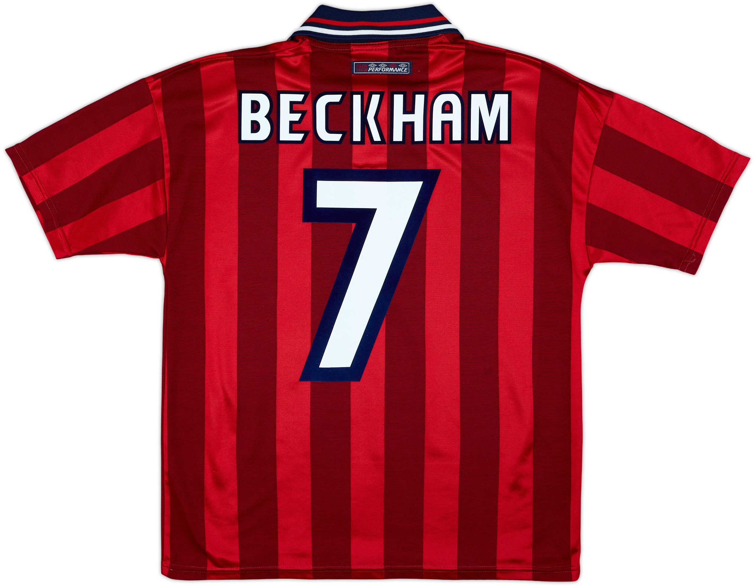 Maillot Angleterre Umbro 1997-1999 David Beckham #7 - Taille M, Occasion