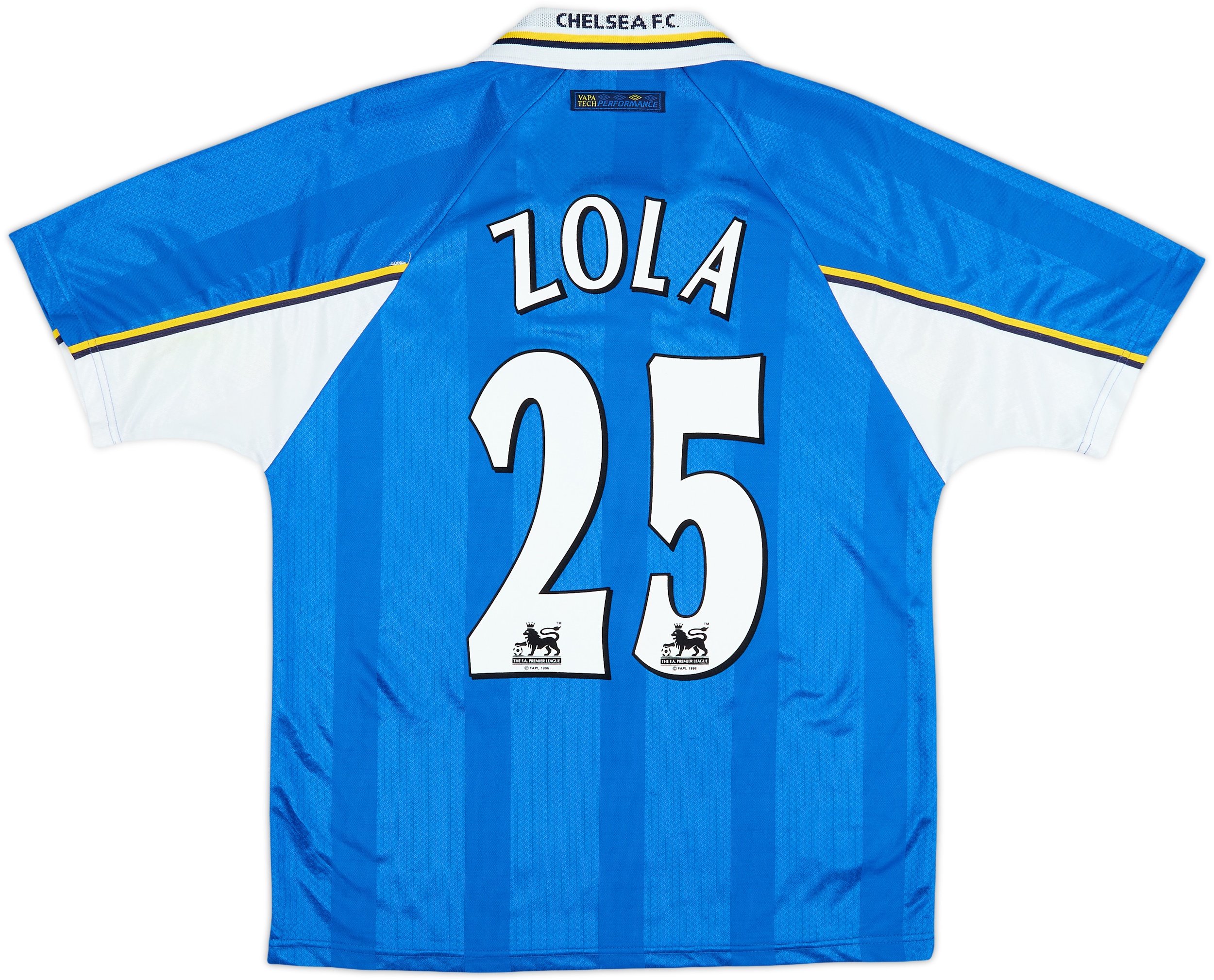 1997-99 Chelsea Home Shirt Zola #25 - 7/10 - (M)