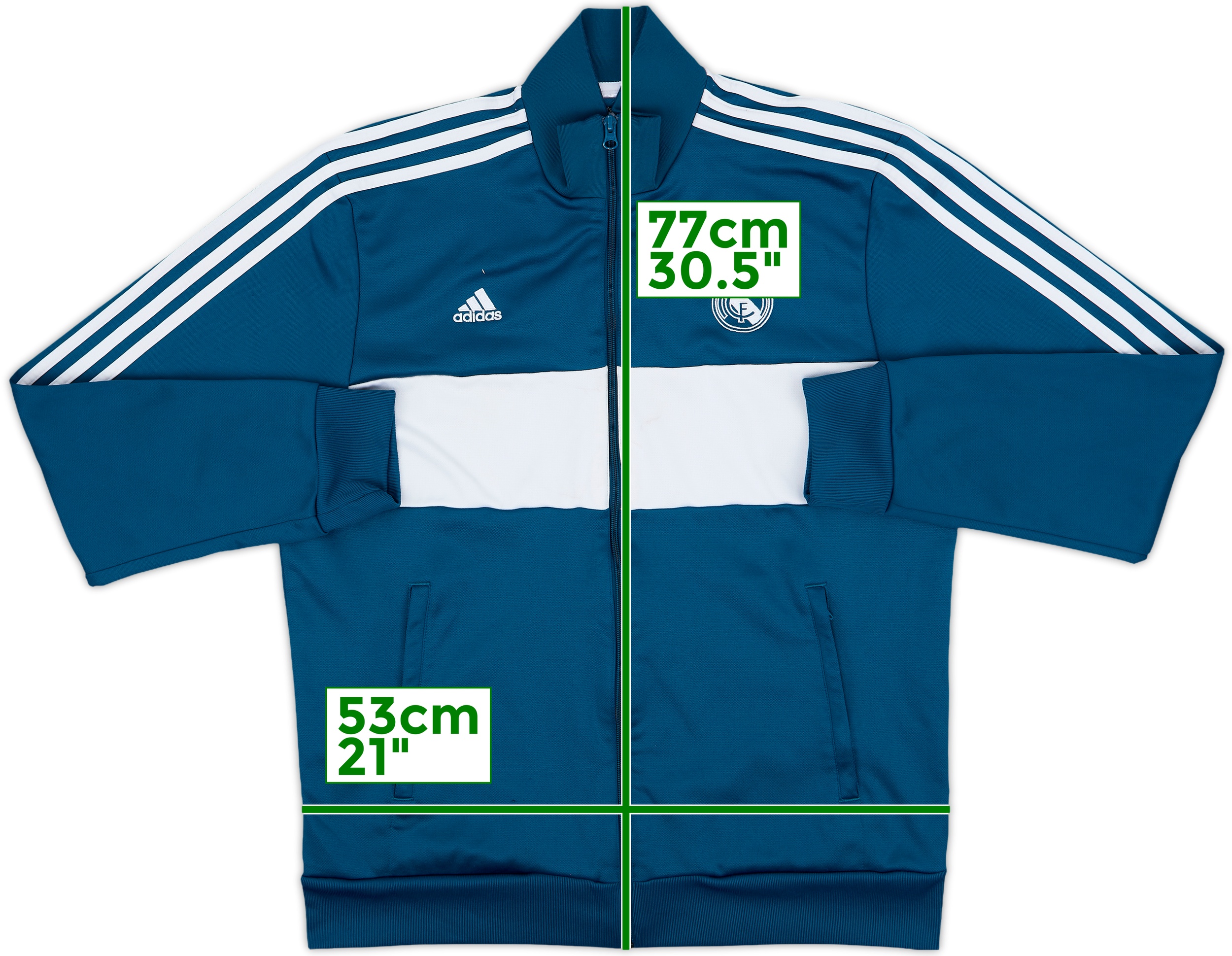 【ADIDAS/アディダス】 REAL MADRID TRACK ジャケット 2001-02 Real Madrid adidas Track Jacket - 8/10 - (M)