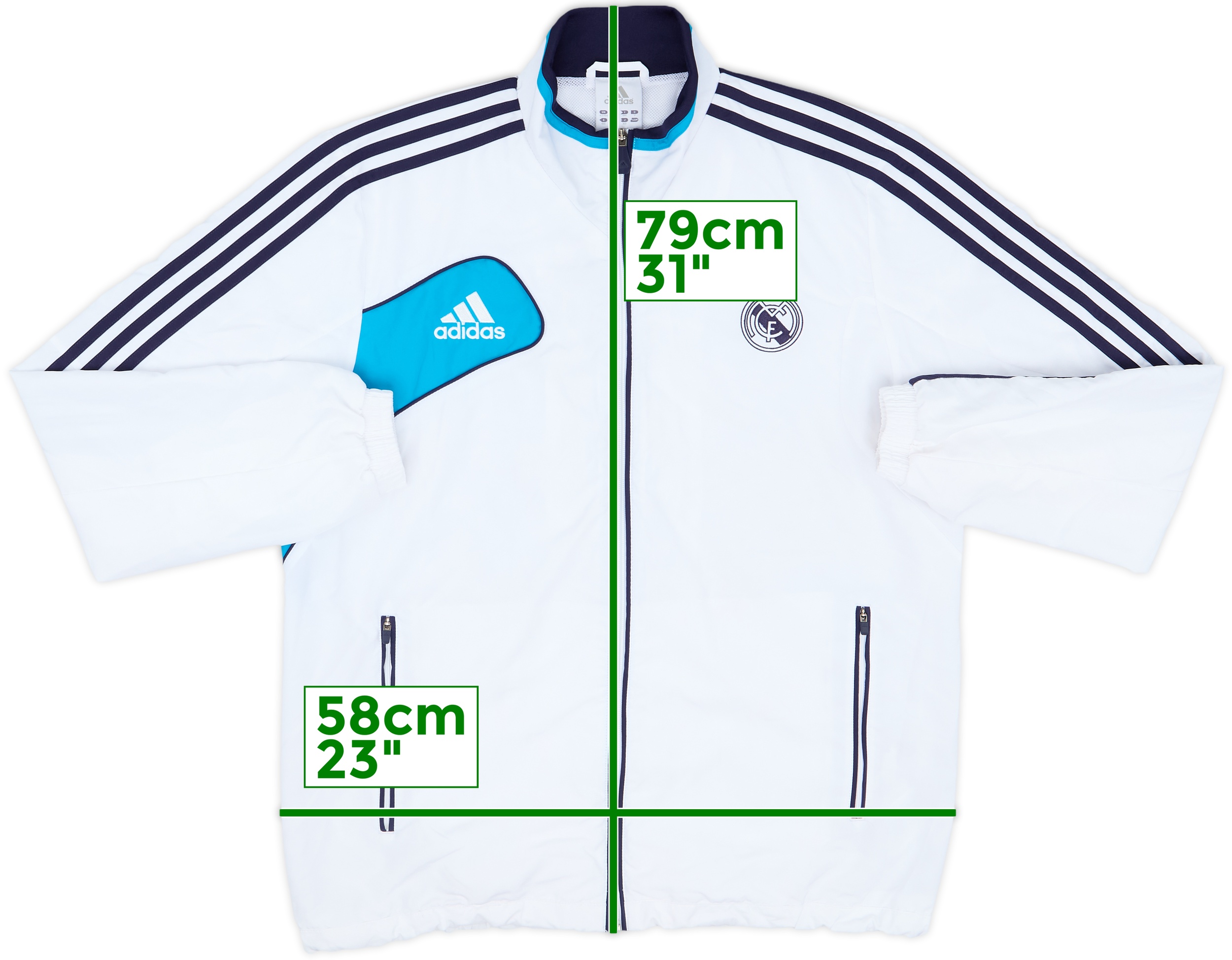 【古着】adidas Real Madrid 長袖シャツ 110周年 12-13 2011-12 Real Madrid adidas CL Track Jacket - 8/10 - (XL)