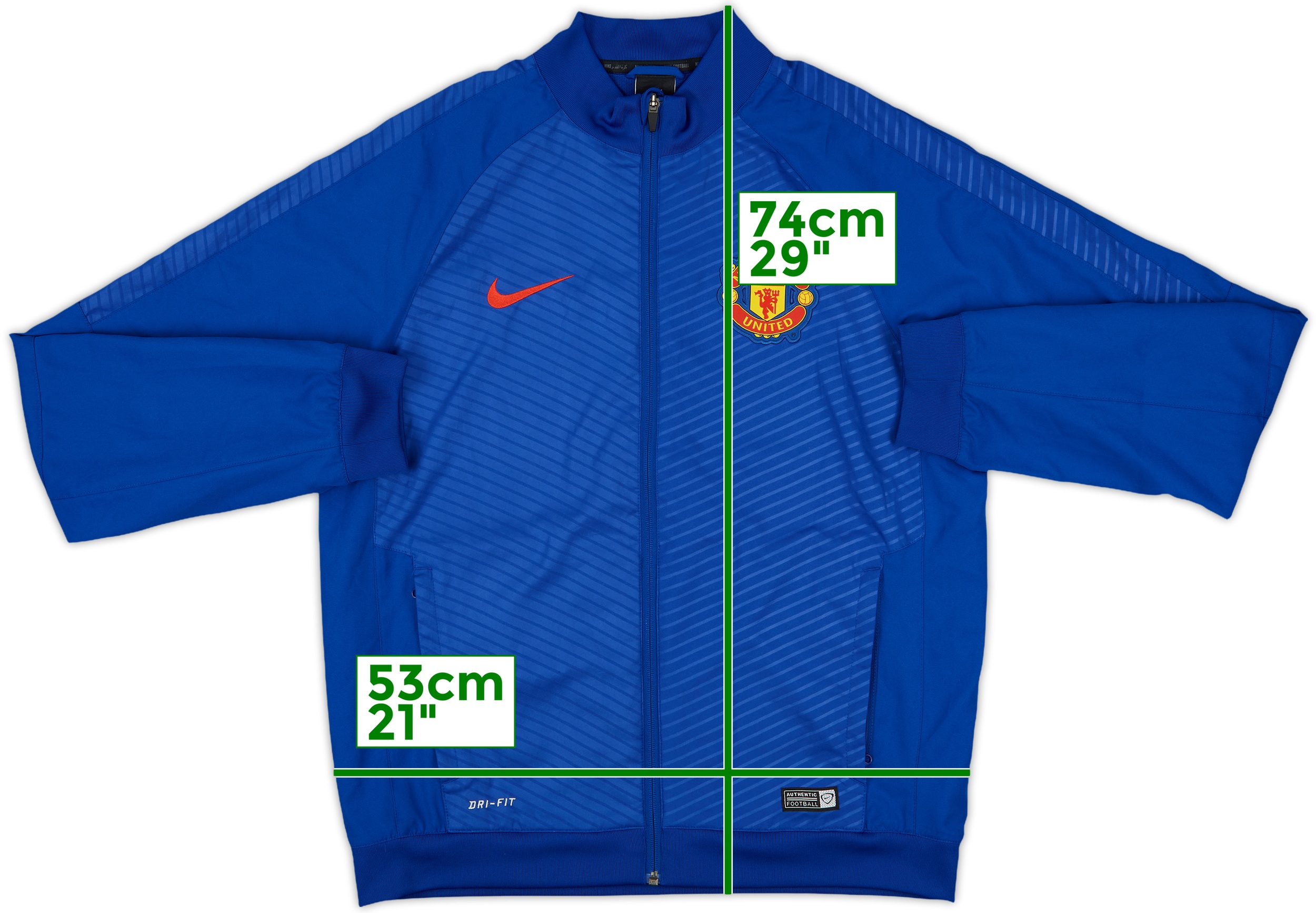 Nike Manchester United Men's Zip Up Jacket Soccer Sz M Black