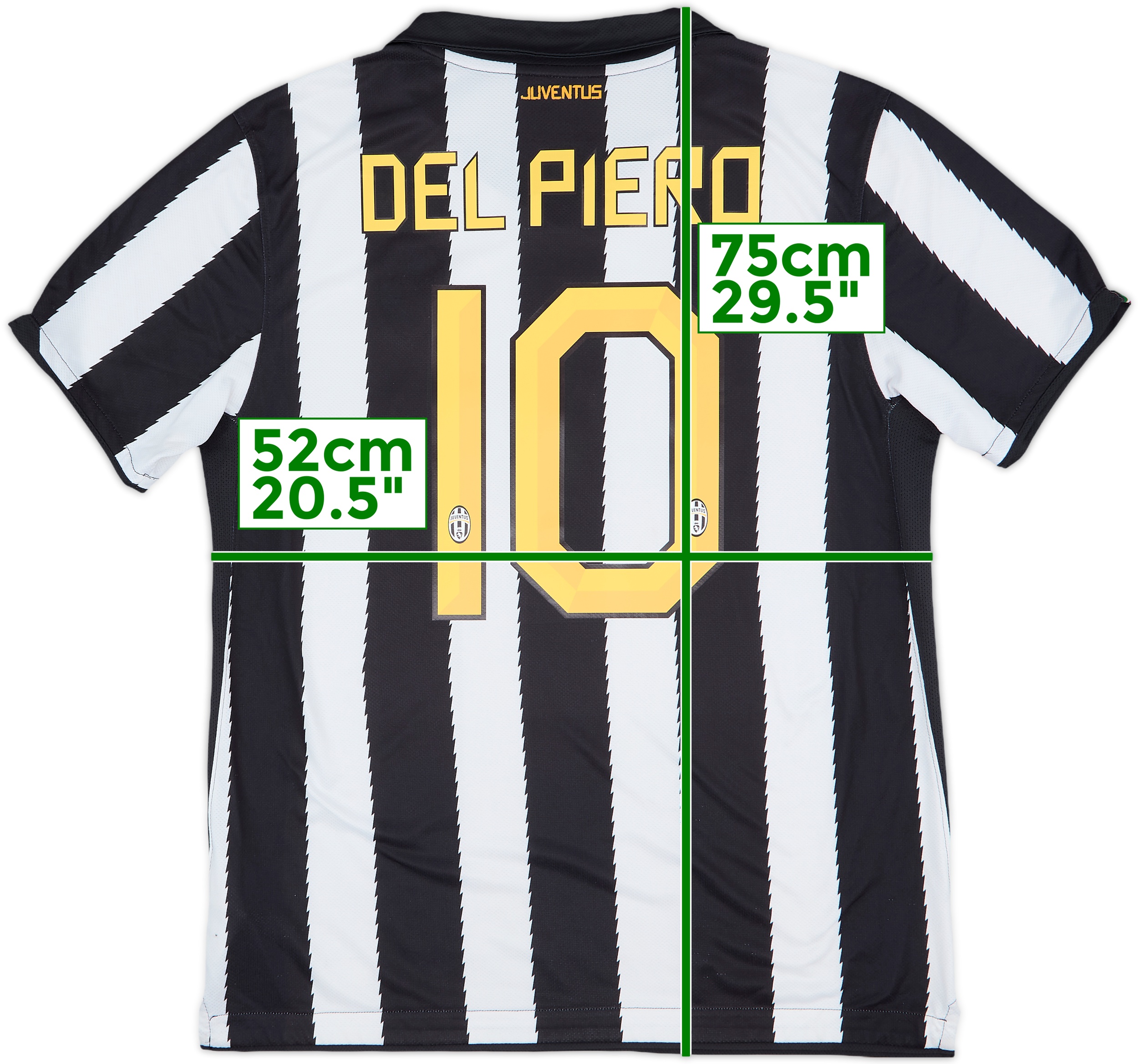 2010-11 Juventus Home Shirt Del Piero #10 - 6/10 - (L)