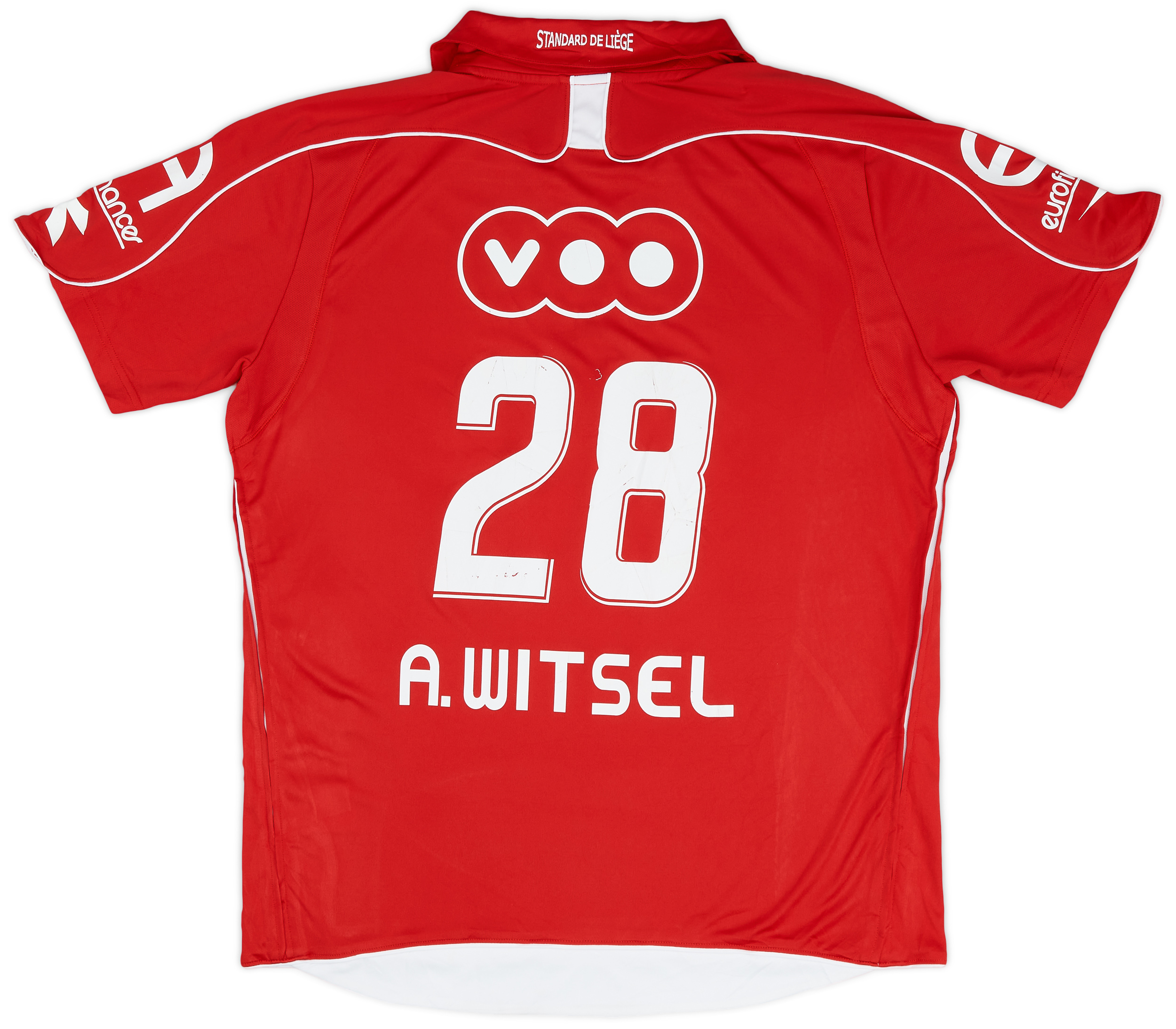 200809 Standard Liege Home Shirt A. Witsel 28 5/10 (L)