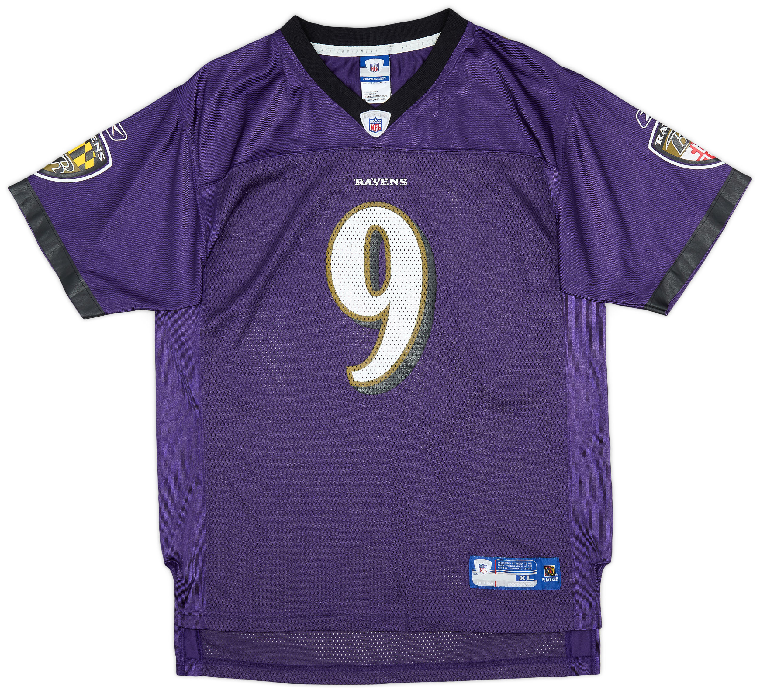 2006 Baltimore Ravens McNair #9 Reebok On Field Home Jersey (Excellent) XL.Kids