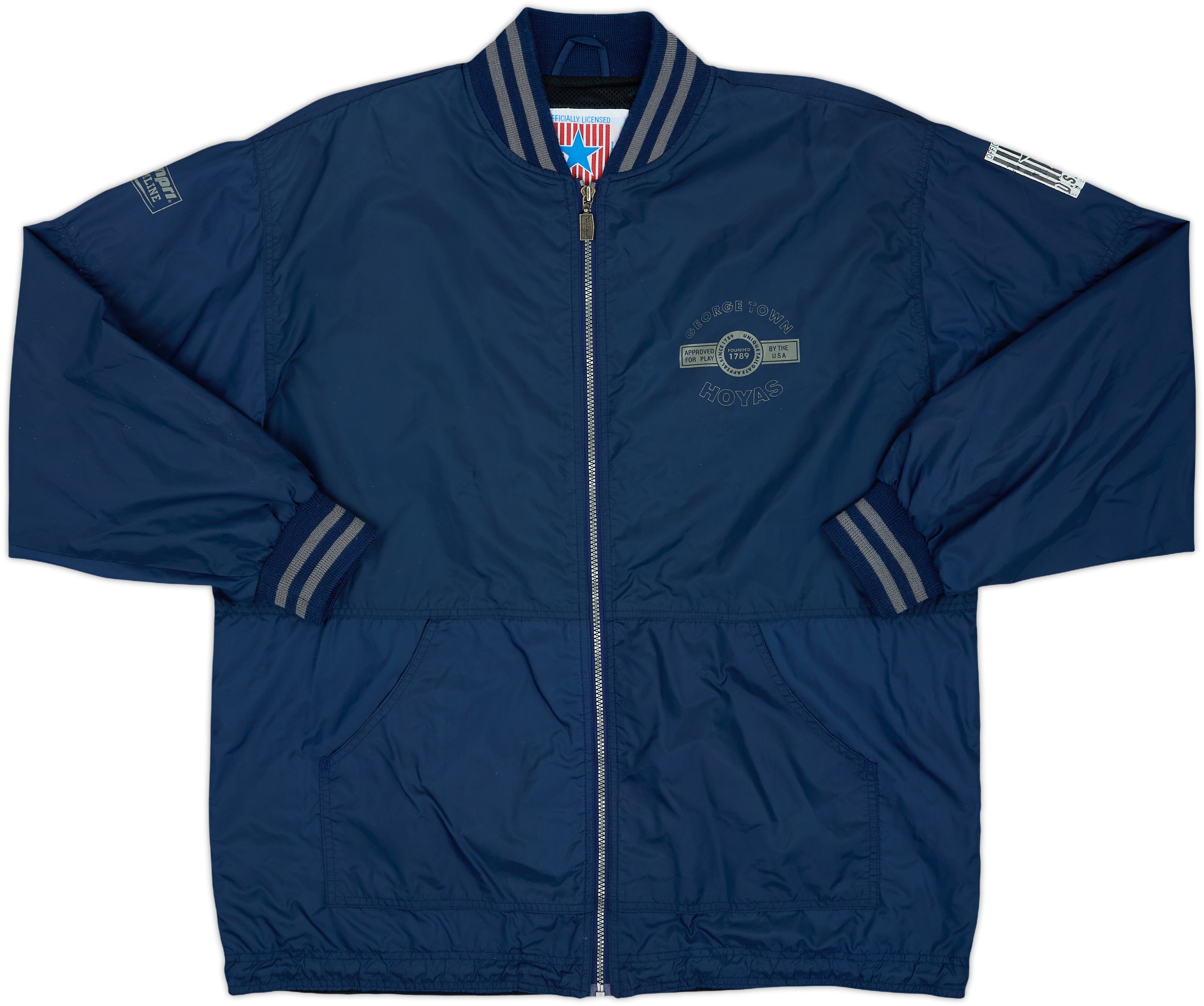 1992-93 Georgetown Hoyas Campri Teamline Rain Jacket - 8/10 - (L)