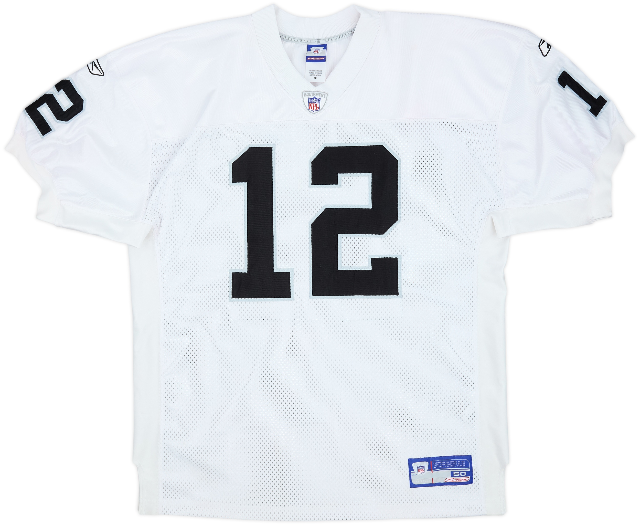 2002-04 Oakland Raiders Gannon #12 Reebok Authentic Away Jersey