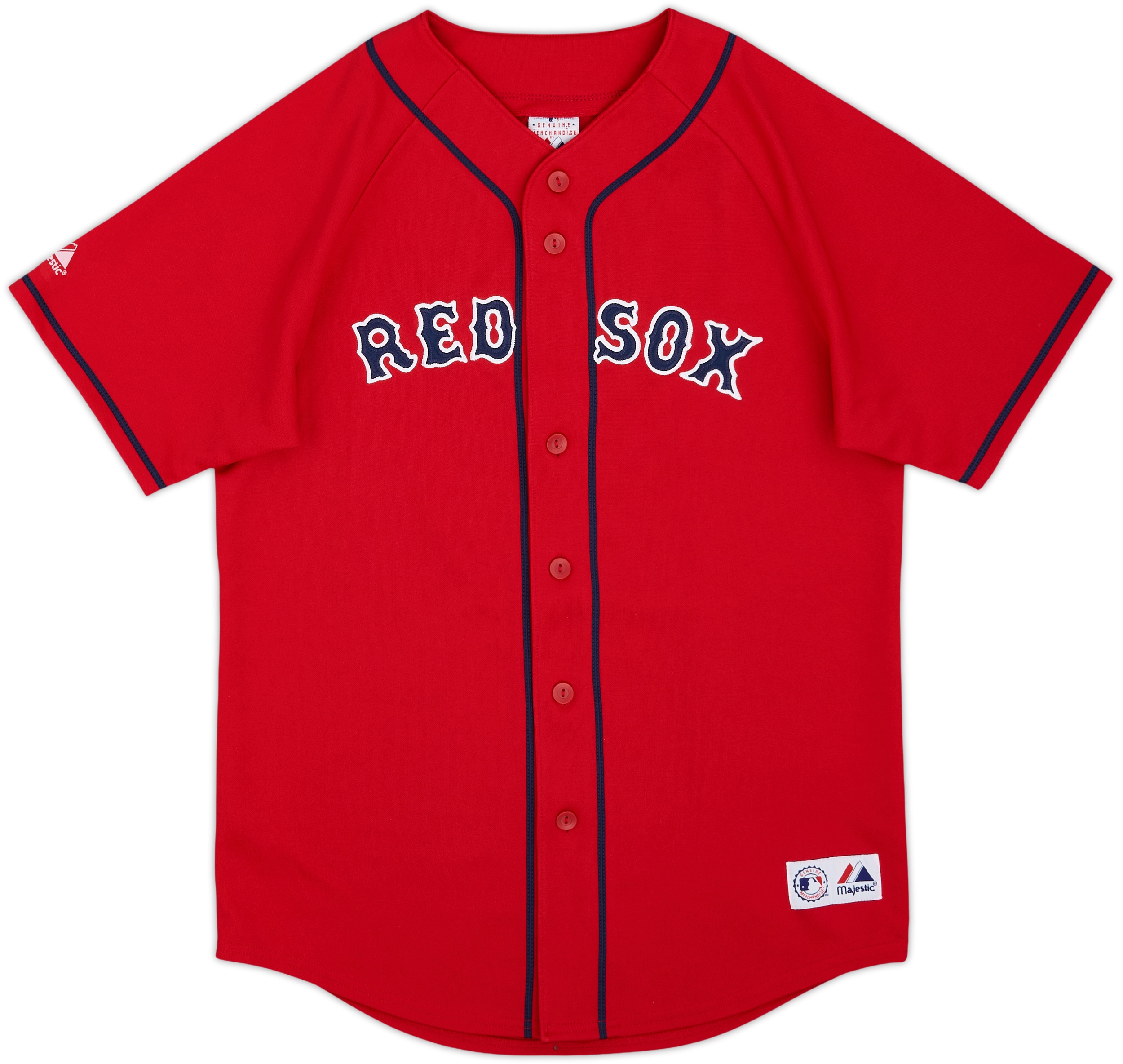2003-05 Boston Red Sox Damon #18 Majestic Alternate Jersey - 9/10
