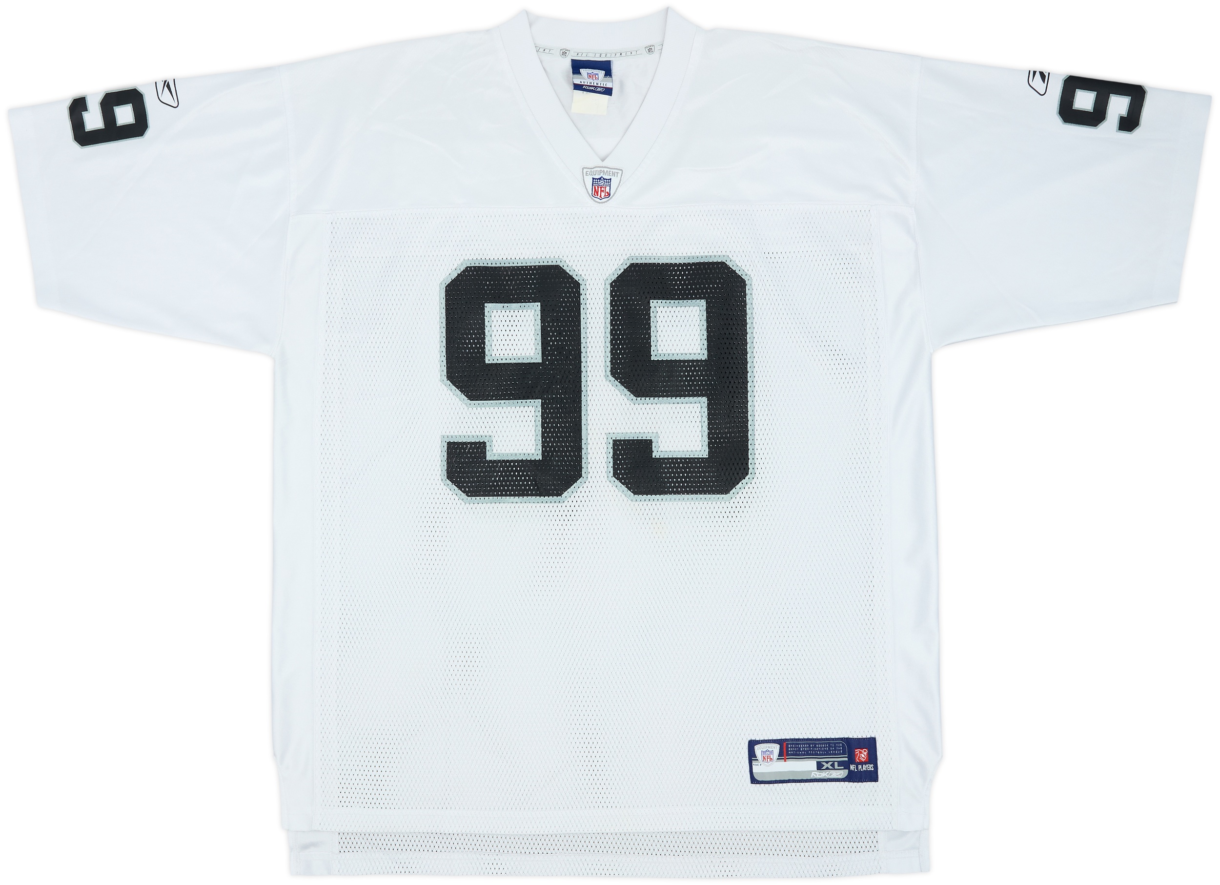 Reebok NFL レプリカジャージ レイダース ウォーレン・サップ 99 2007 Oakland Raiders Sapp #99 Reebok On Field Away Jersey - 8/10