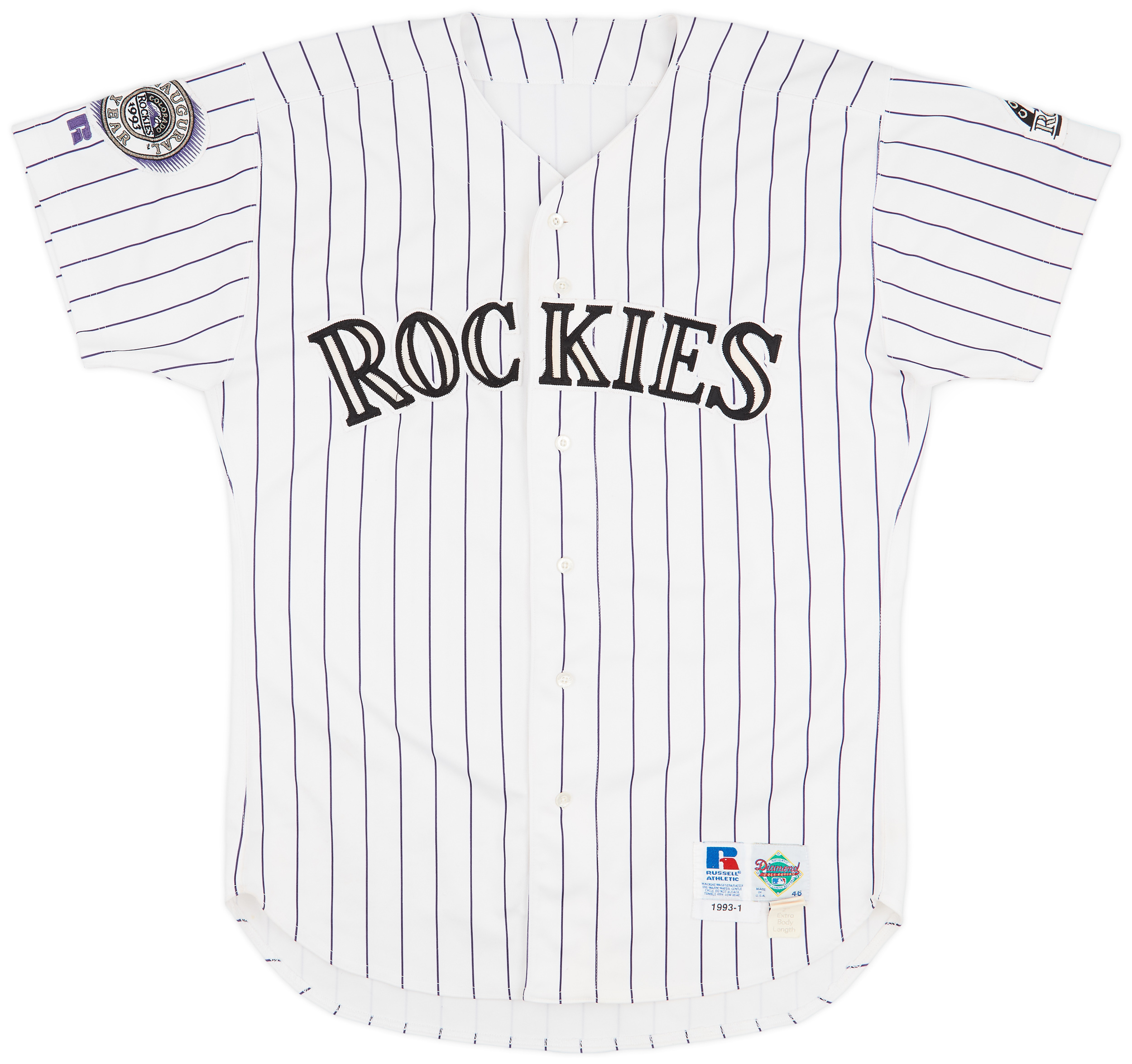 1993 Colorado Rockies Hayes 13 Team Issued Russell Athletic Home 1993-colorado-rockies-hayes-13-team-issued-russell-athletic-home