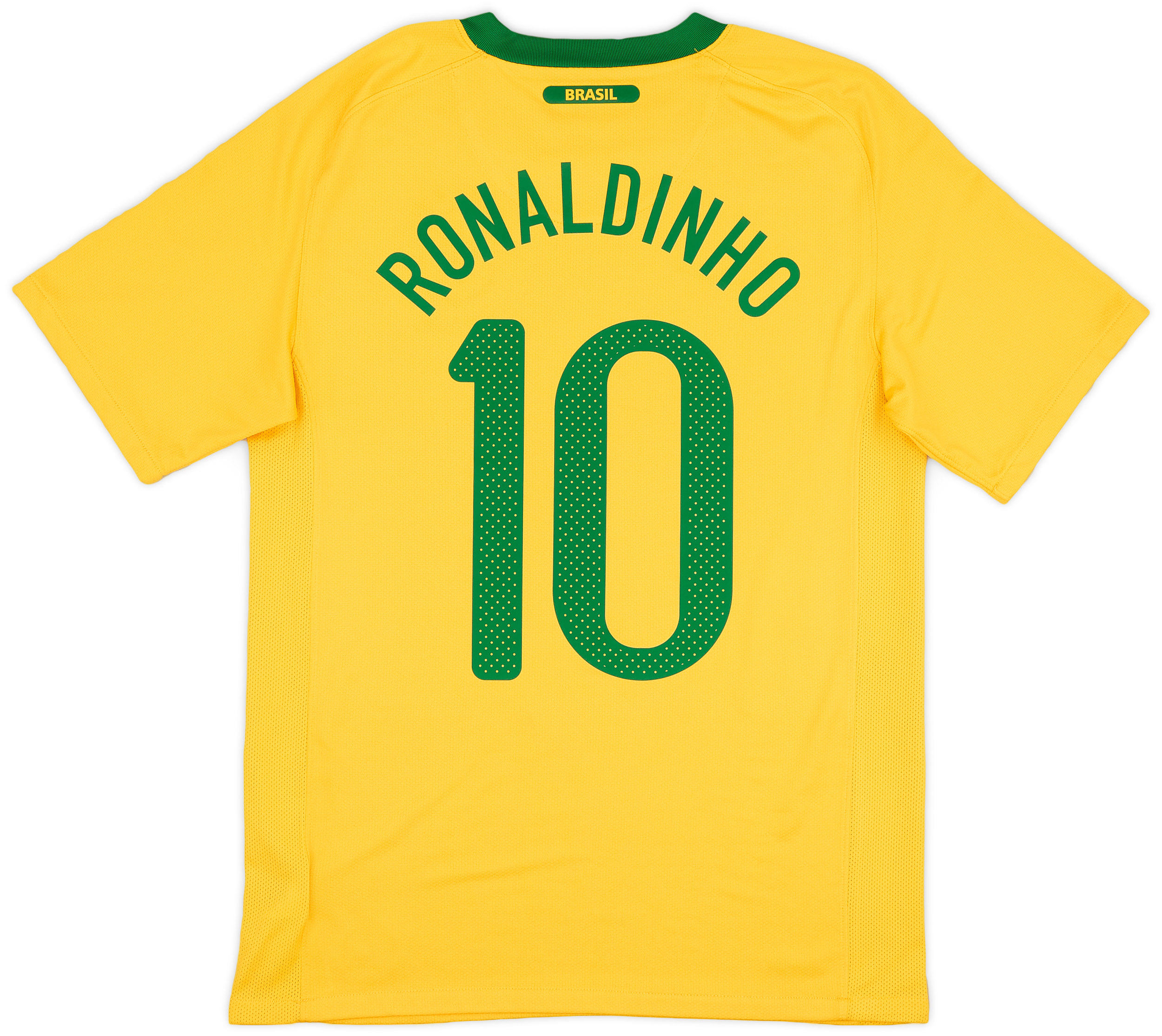201011 Brazil Home Shirt Ronaldinho 10 9/10 (S)