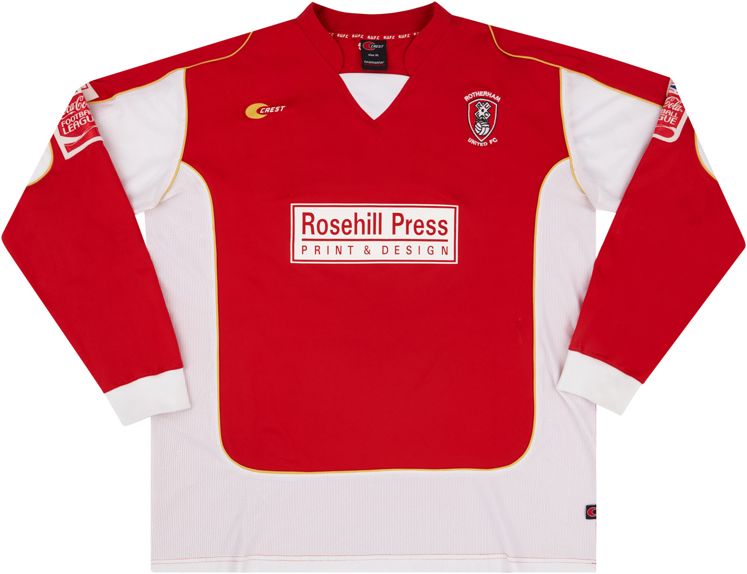 2006-07 Rotherham Match Issue Home L/S Shirt Streete #33