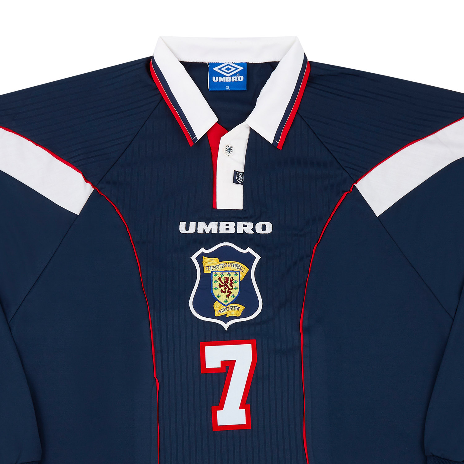1996-98 Scotland Match Issue Home L/S Shirt #7 (Gallacher)