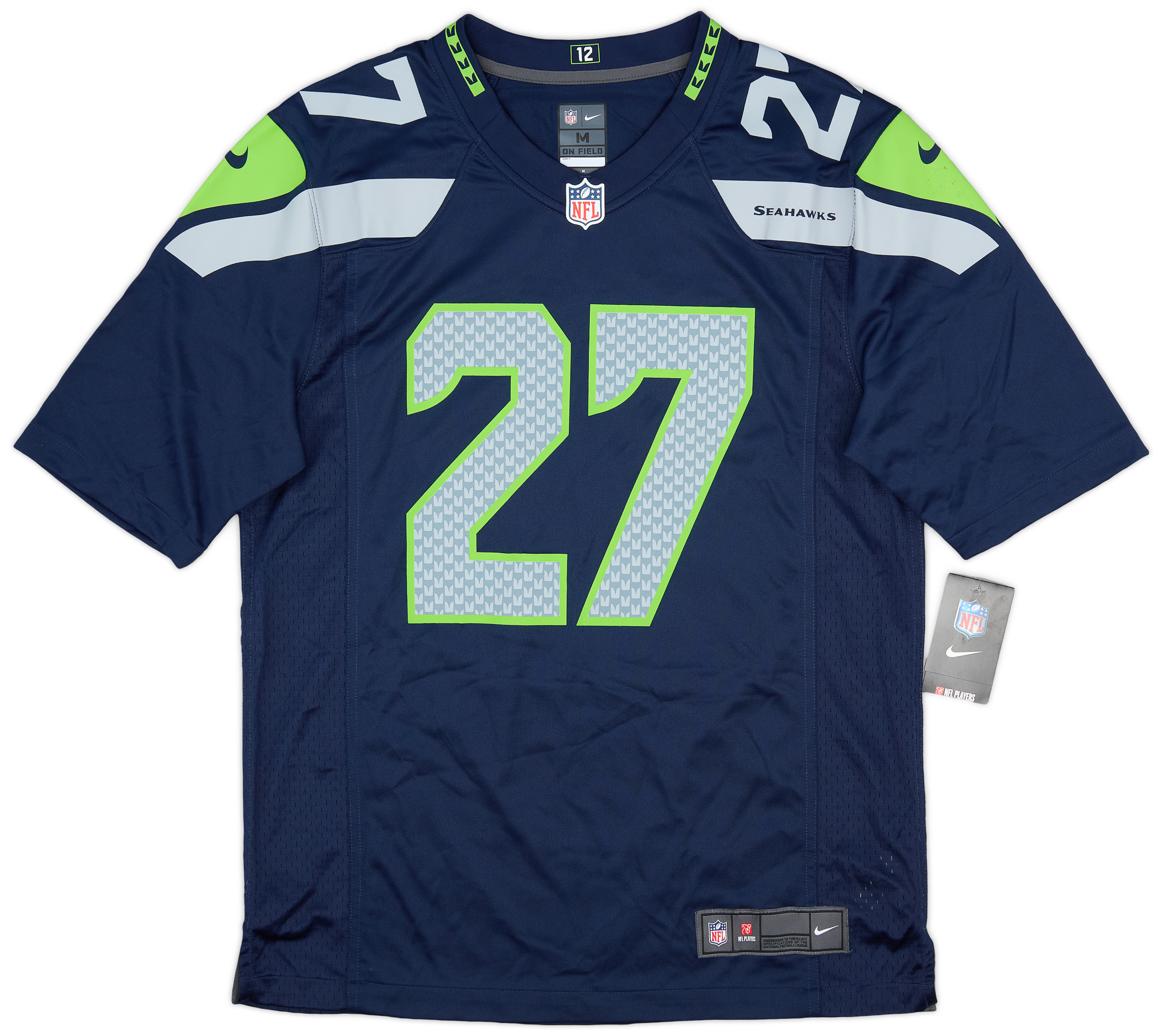 2017 Seattle Seahawks Lacy #27 Nike Game Home Jersey (XXL)