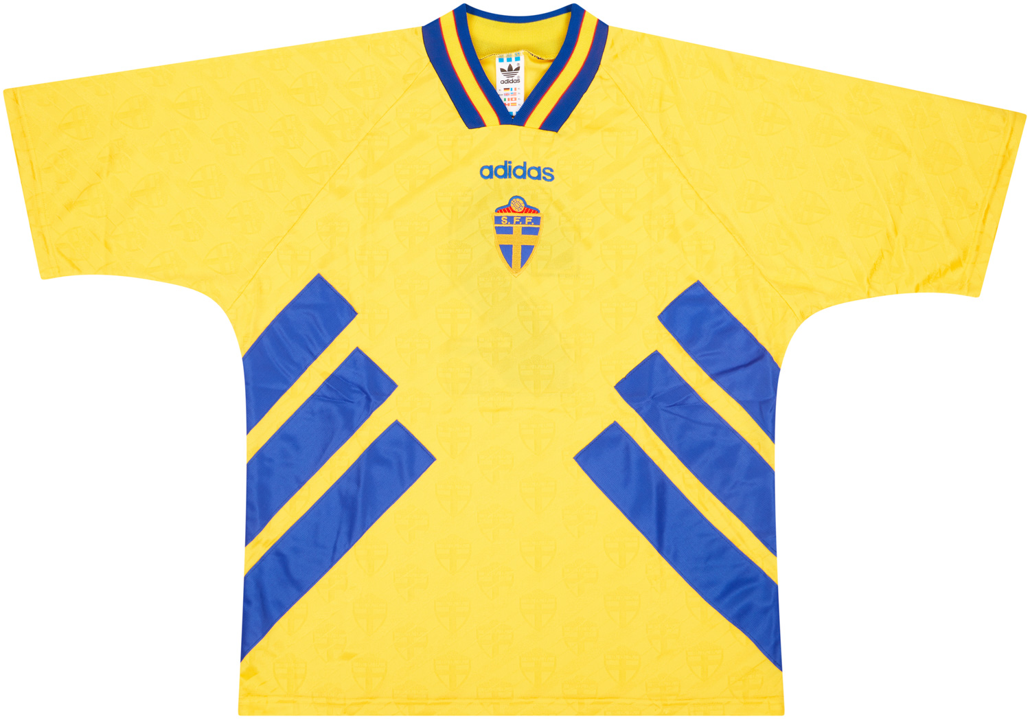 1995 Sweden Match Worn Umbro Cup Home Shirt 2 Sundgren V England