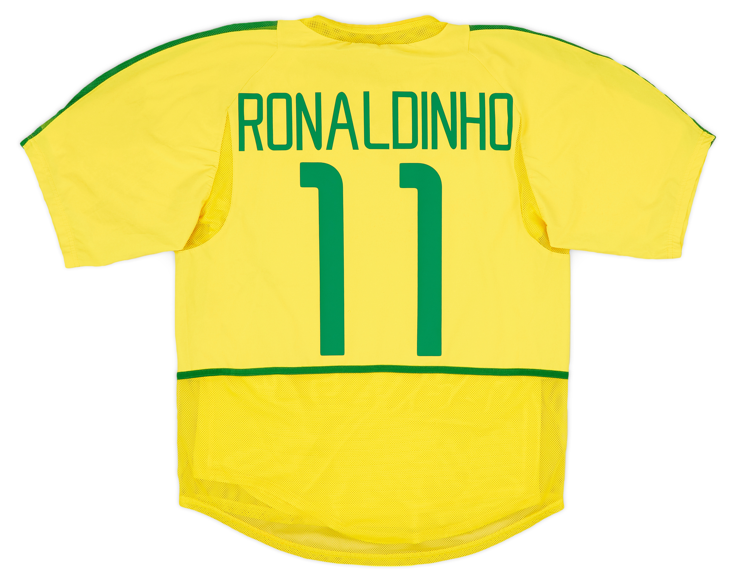 200204 Brazil Authentic Home Shirt Ronaldinho 11 Excellent 8/10 (M)