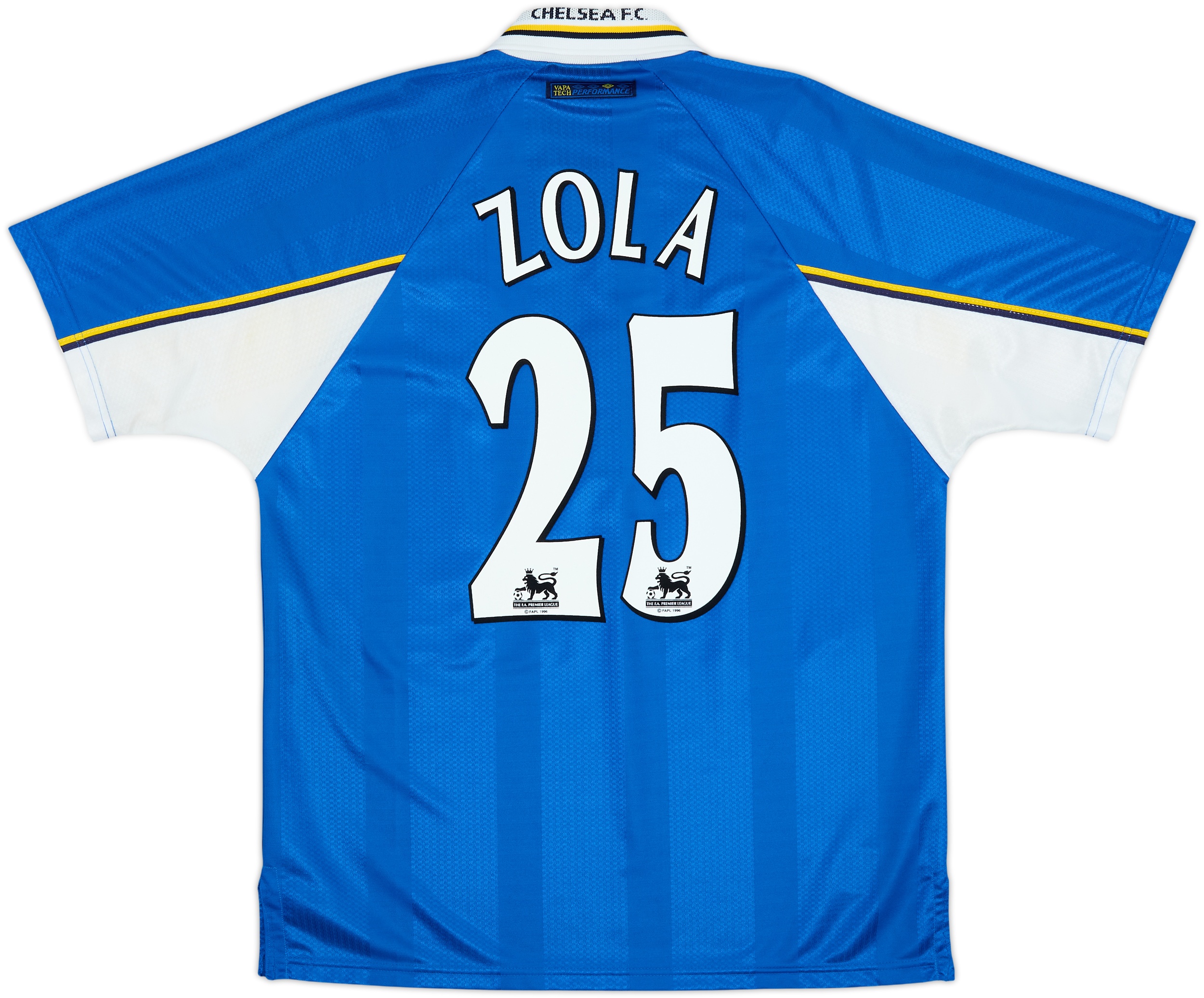 1997-99 Chelsea Home Shirt Zola #25 - 8/10 - (L)
