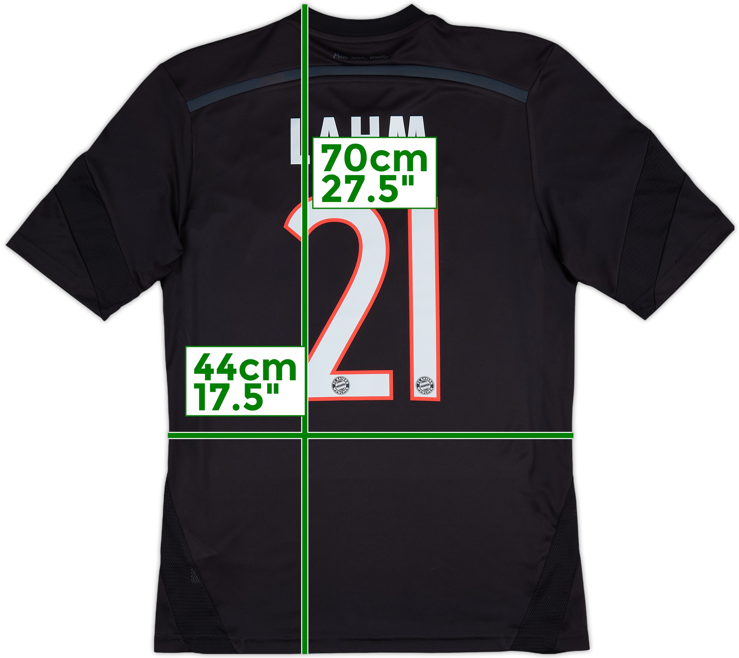 Bayern München 2013-14 Thirdユニ 21 LAHM 2013-14 Bayern Munich Third Shirt Lahm #21 - 9/10 - (XL)