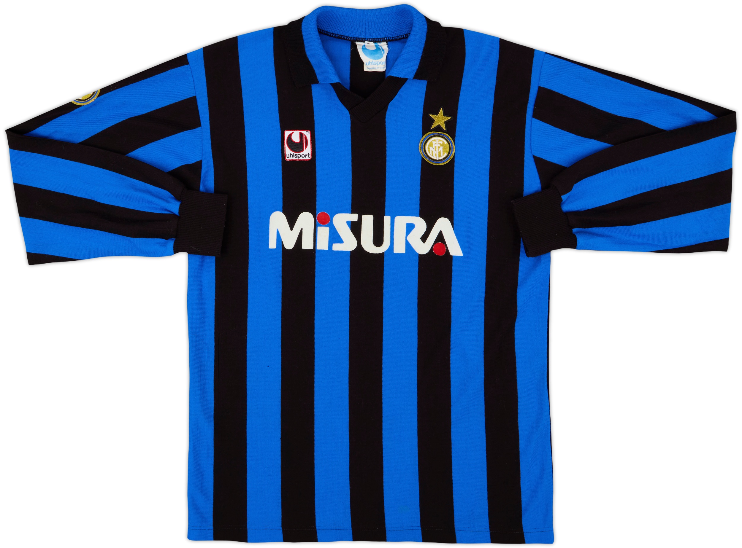 1990-91 Inter Milan Home L/S Shirt - 8/10 - (M)