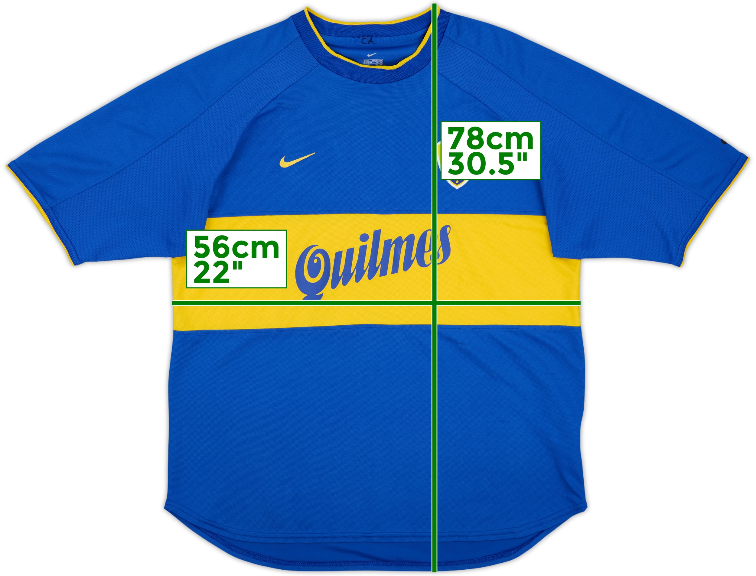 ナイキ　ボカジュニアーズ　2001 ホーム　NIKE BOCAJUNIORS Boca Juniors 2001 2002 Home Shirt Nike Jersey Vintage
